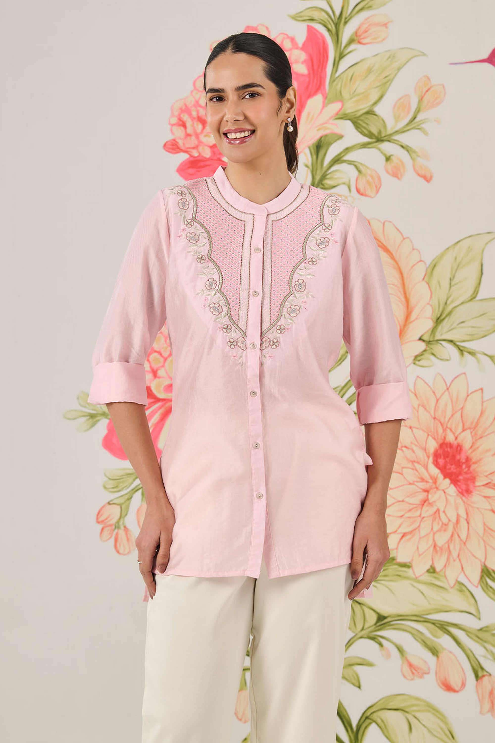lakshita Embroidered Cotton Women's Casual Wear Shirt-picture-14
