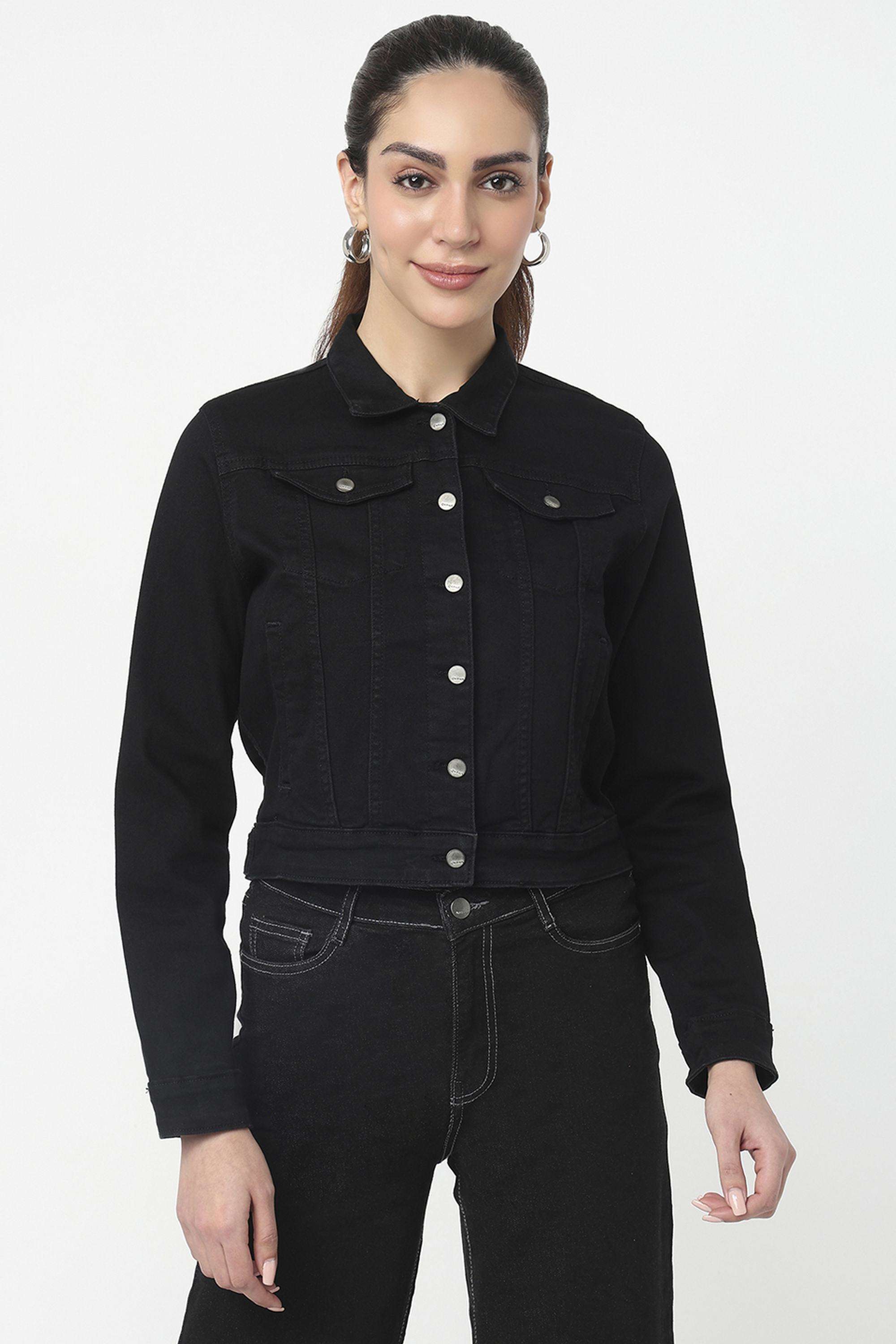 Solid-Blended-Fabric-Women-s-Jacket