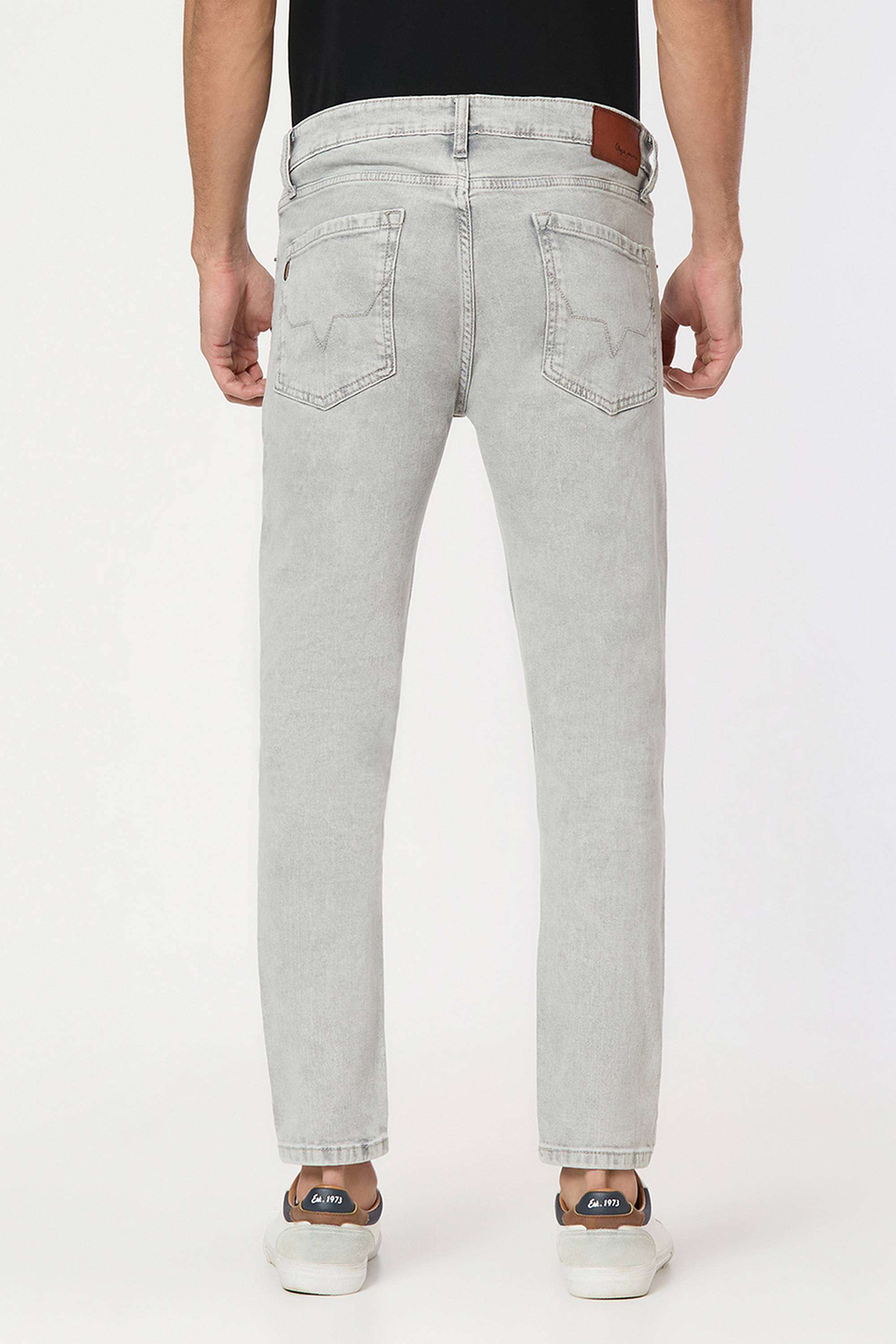 Solid-Cotton-Blend-Skinny-Fit-Men-s-Jeans