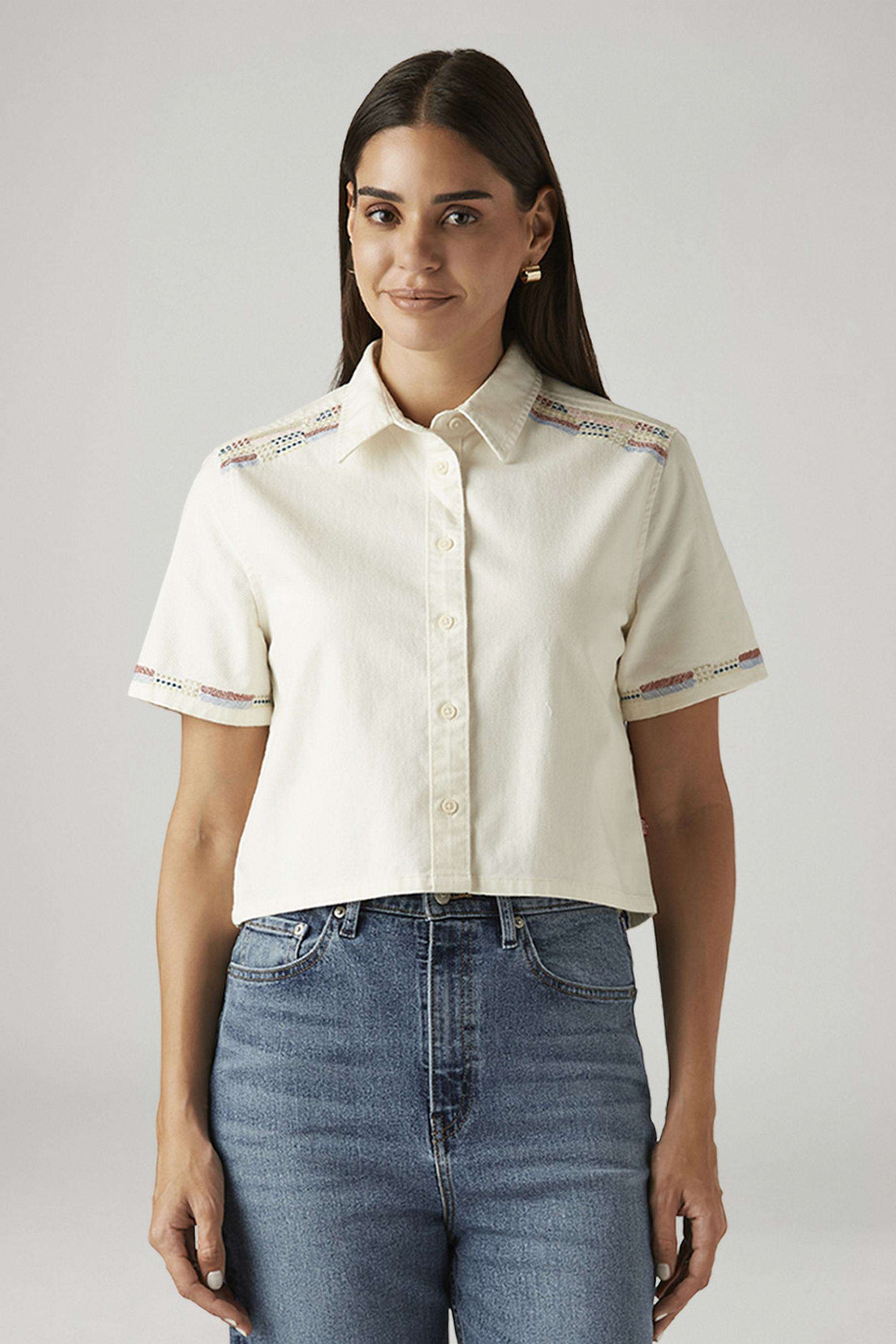 Embroidered-Cotton-Collared-Women-s-Shirt