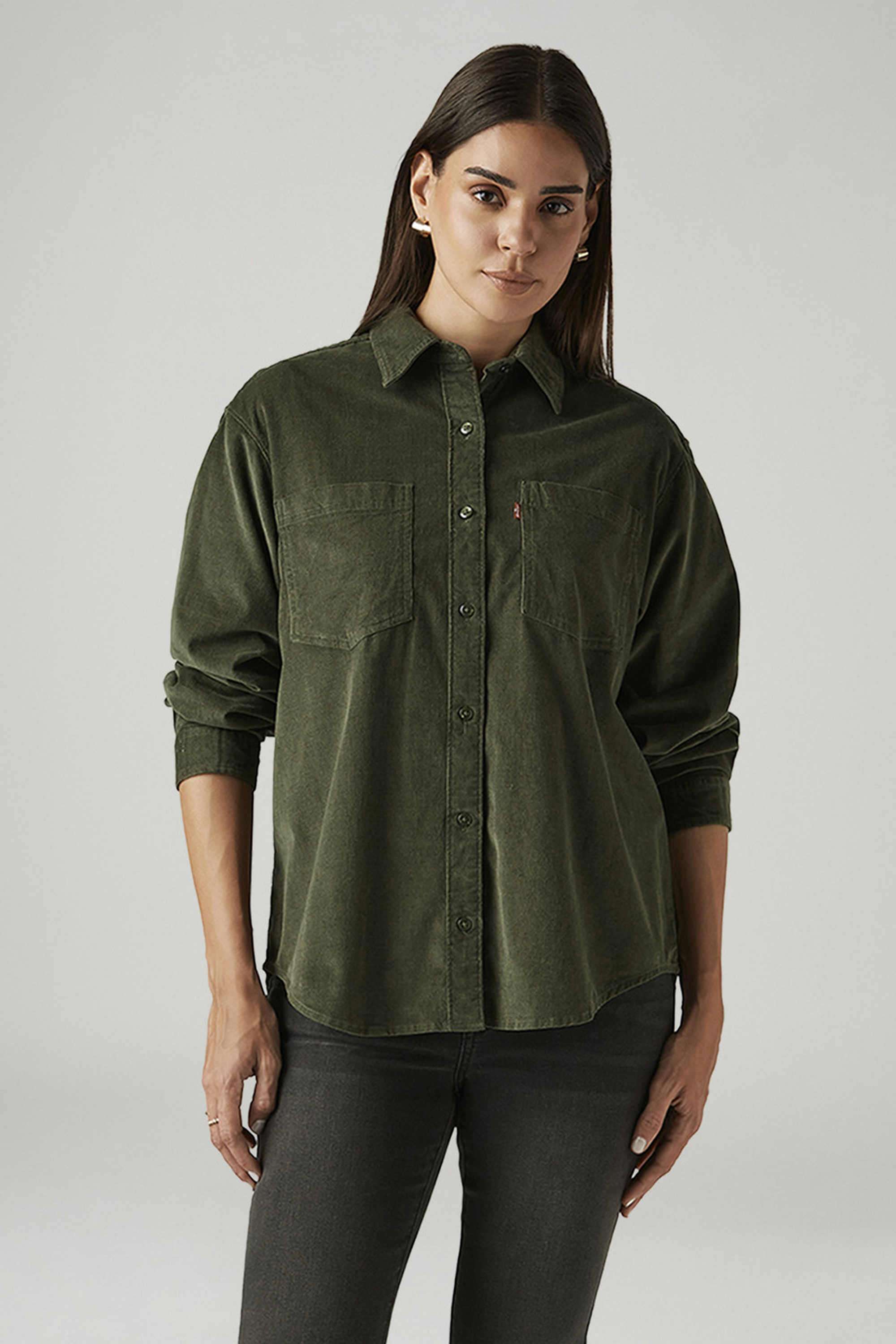 levis Solid Cotton Collared Women's Shirt-picture-36