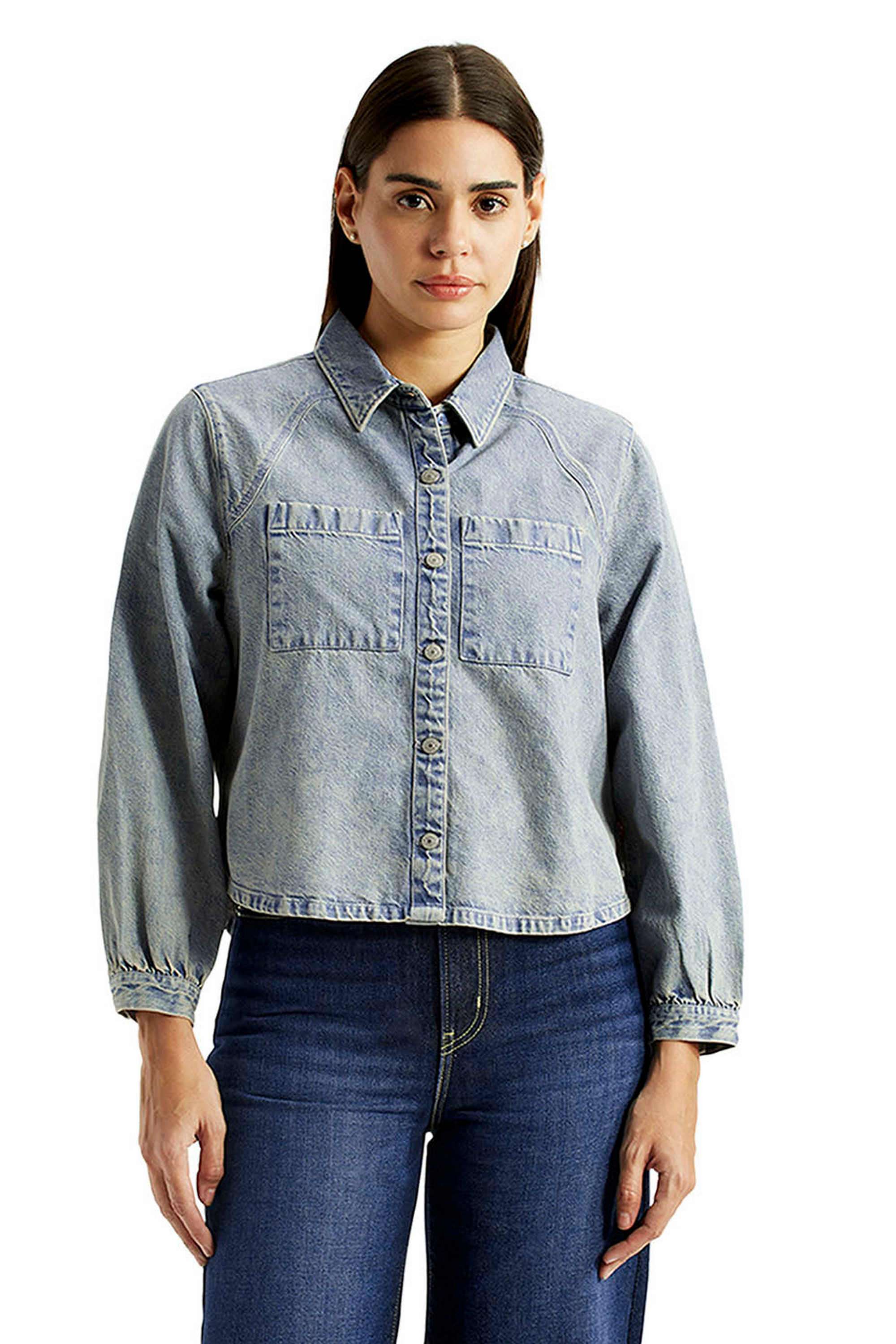 levis Solid Cotton Collared Women's Shirt-picture-45