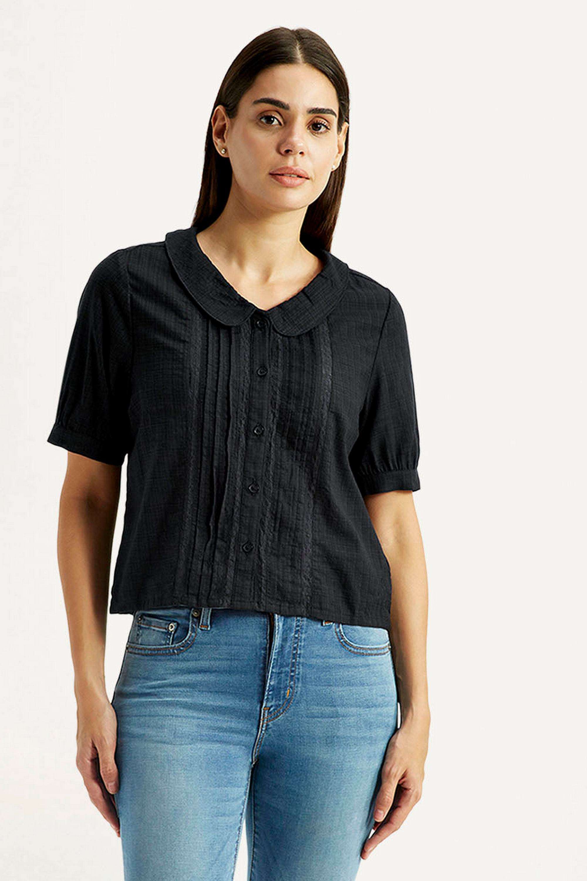 Textured-Blended-Fabric-Women-s-Top
