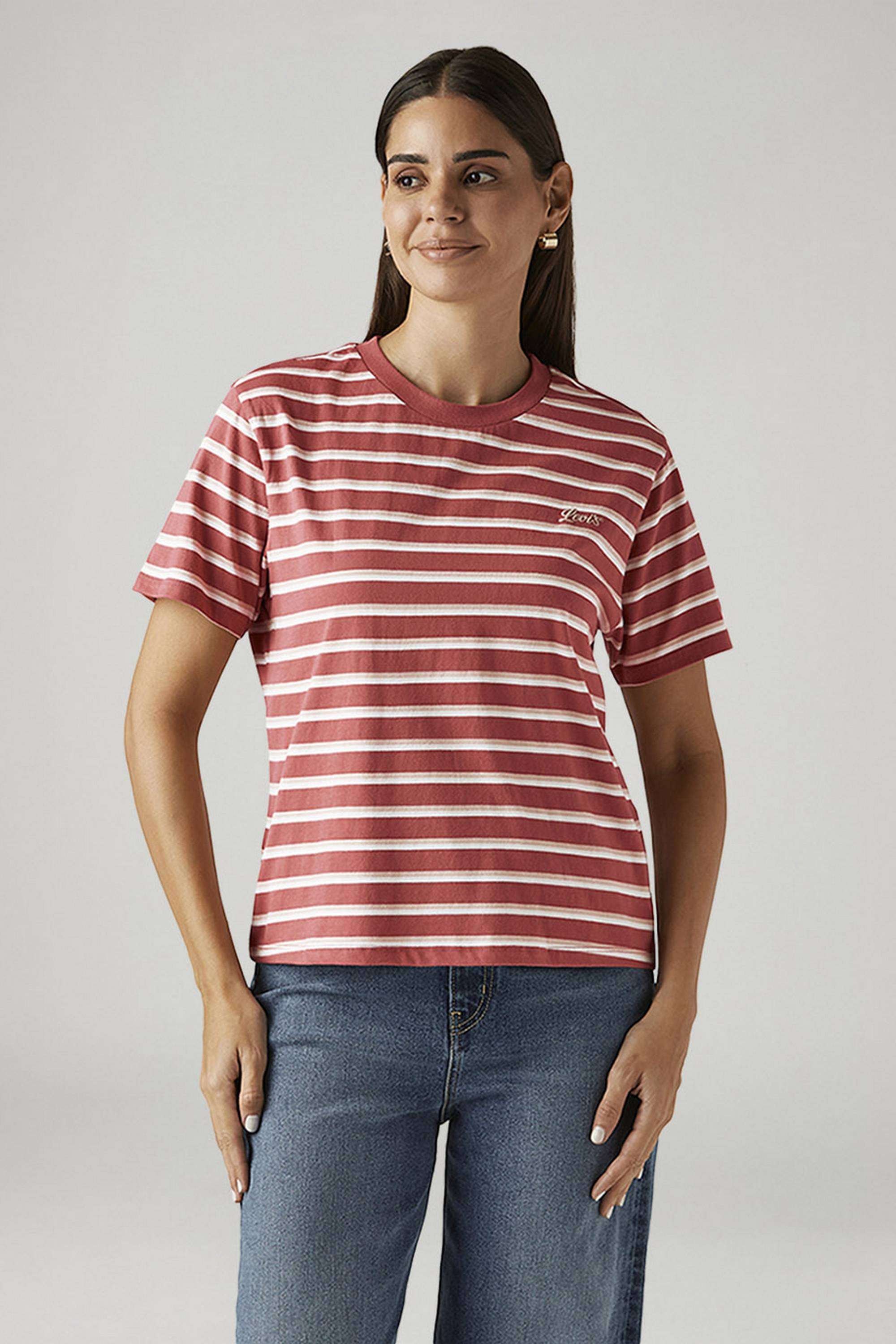 Stripes-Cotton-Round-Neck-Women-s-T-Shirt