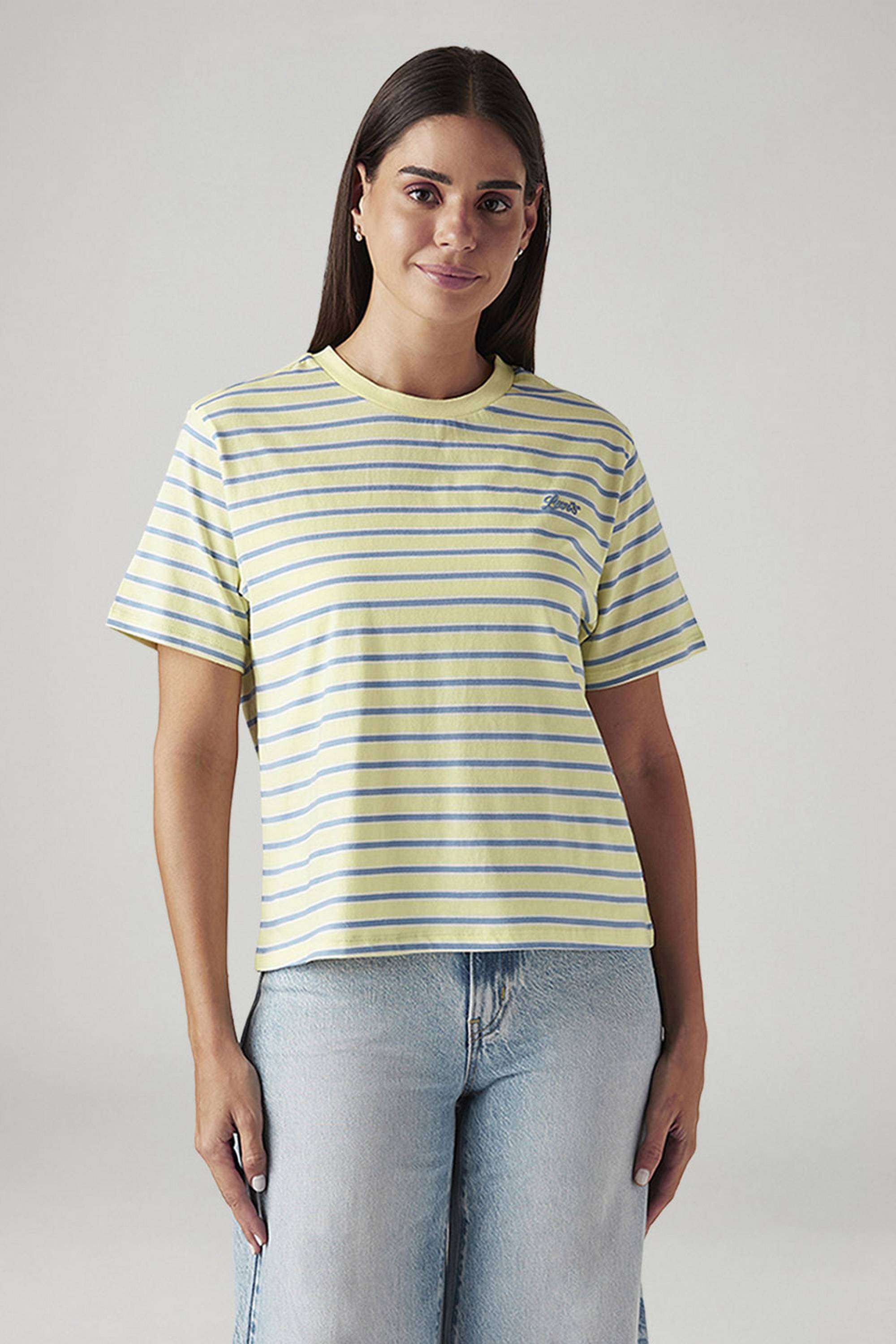Stripes-Cotton-Round-Neck-Women-s-T-Shirt