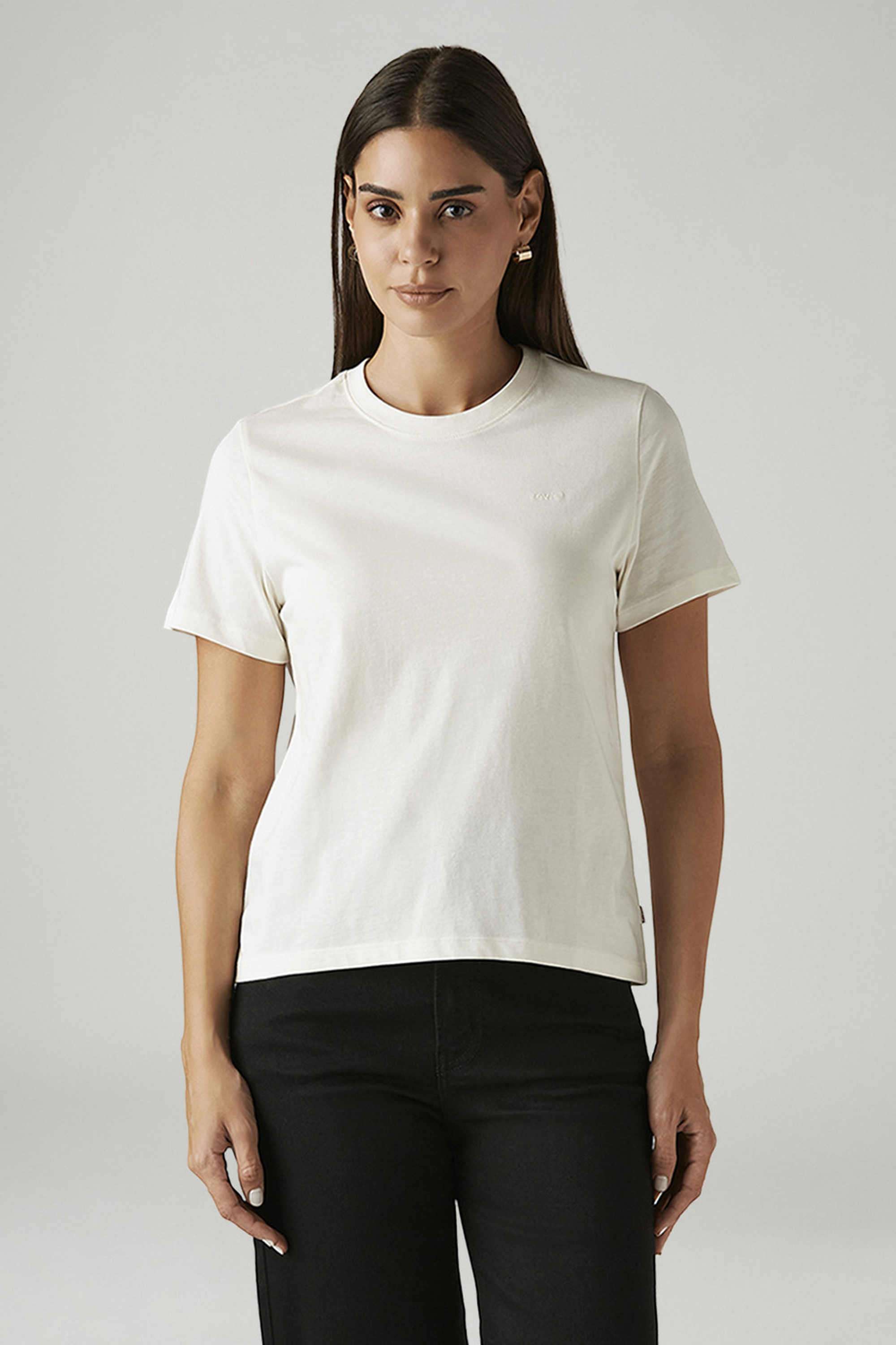 Solid Cotton Round Neck Women's T-Shirt-image-25