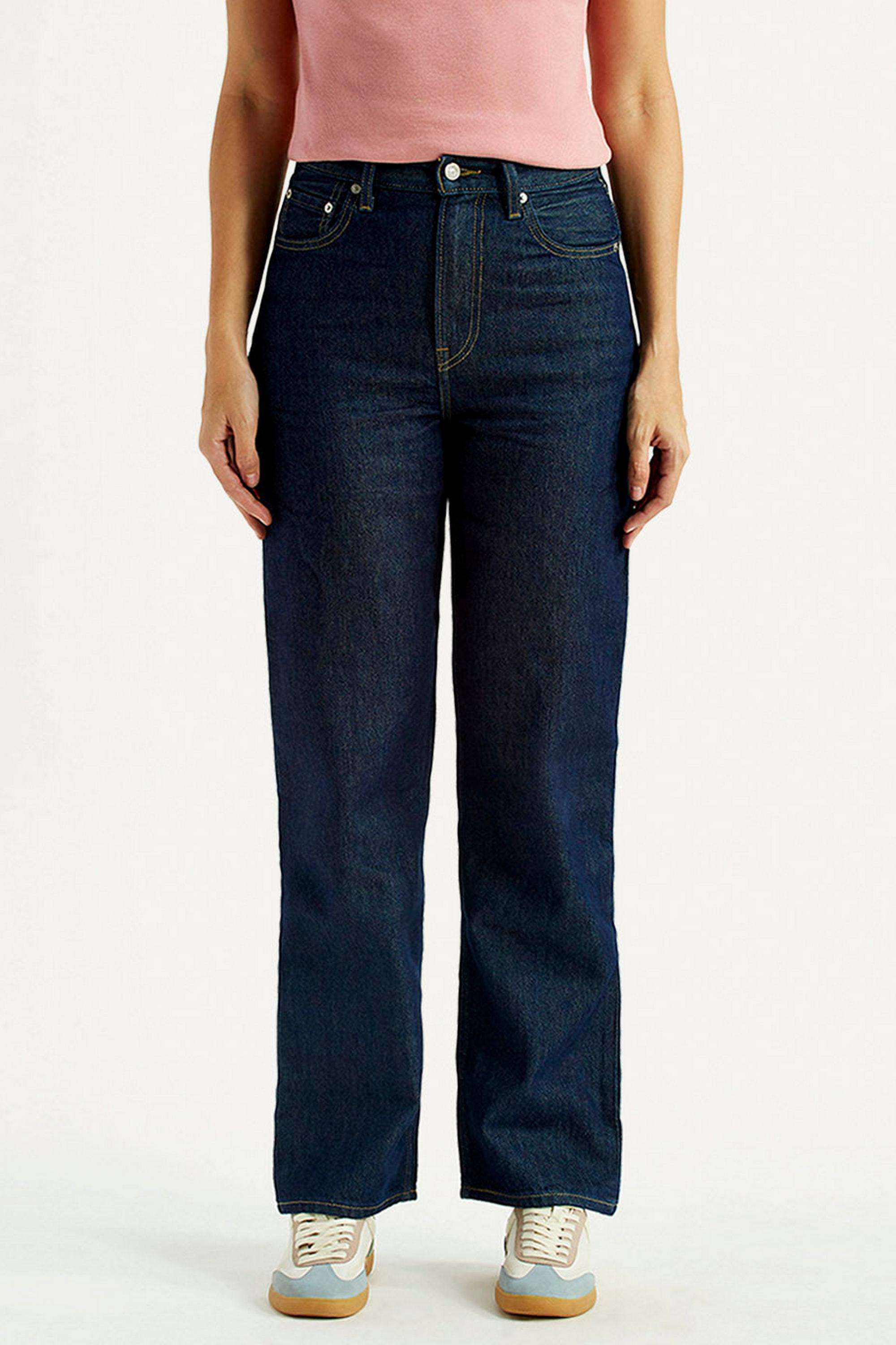 Solid-Straight-Fit-Cotton-Women-s-Casual-Wear-Jeans
