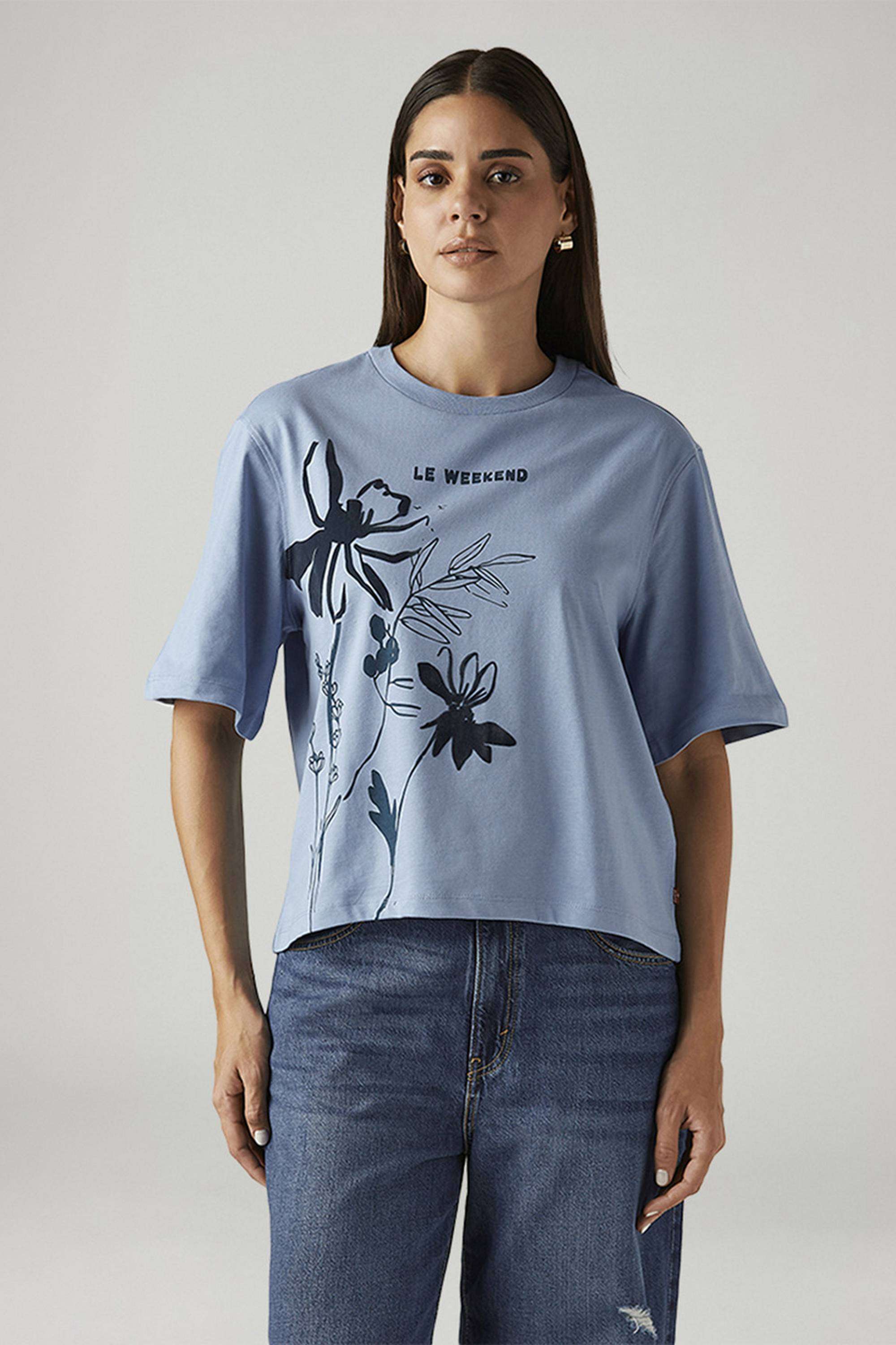 Floral-Cotton-Round-Neck-Women-s-T-Shirt