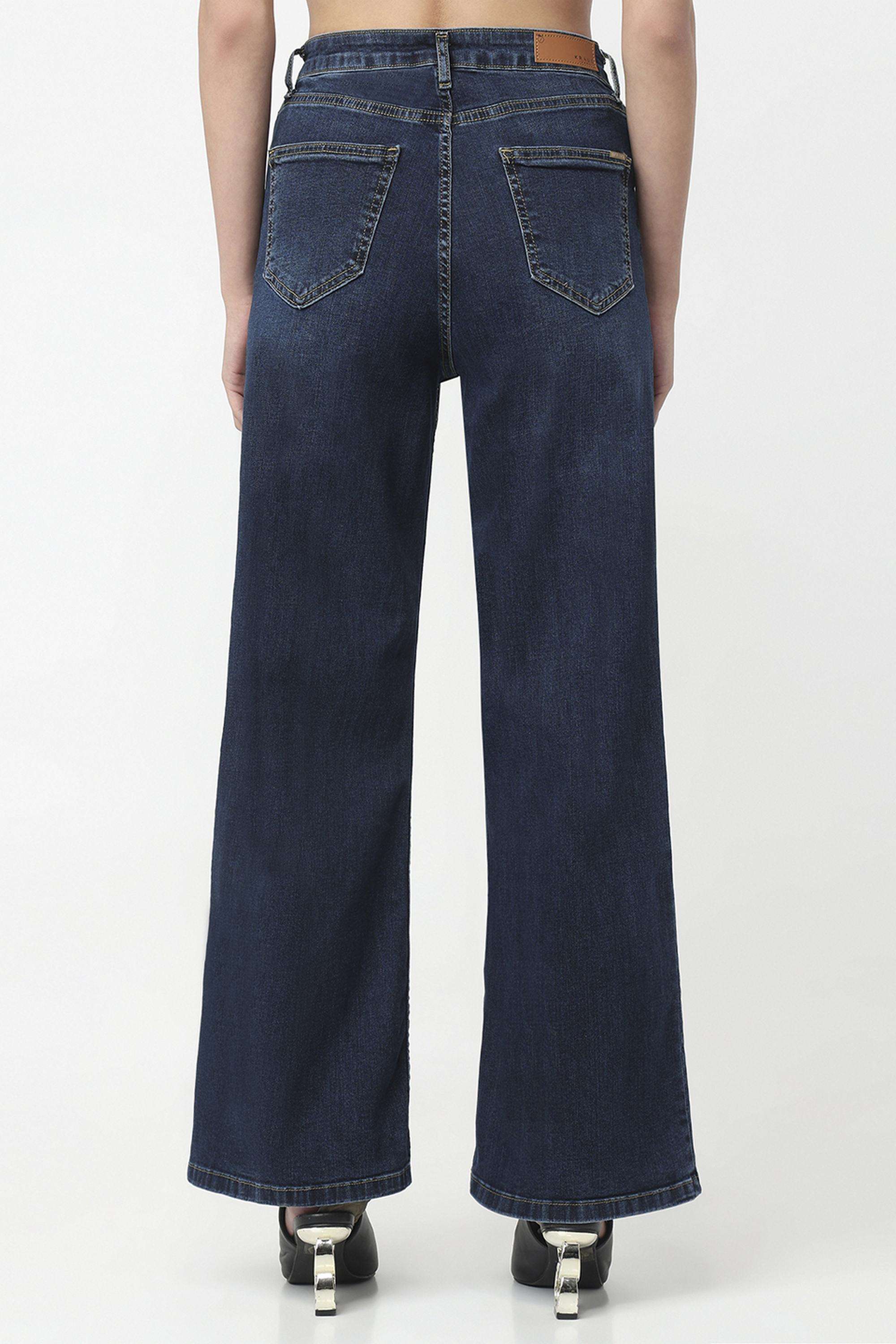 Solid-Relaxed-Fit-Cotton-Women-s-Casual-Wear-Jeans