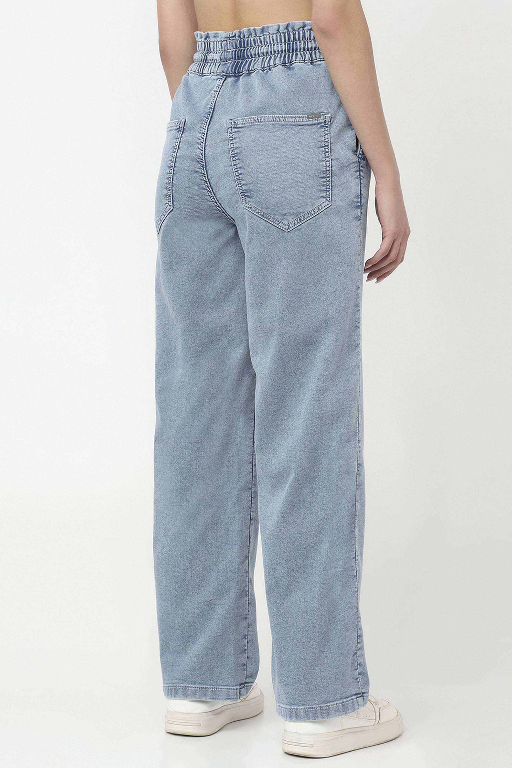 Solid-Relaxed-Fit-Blended-Fabric-Women-s-Casual-Wear-Joggers