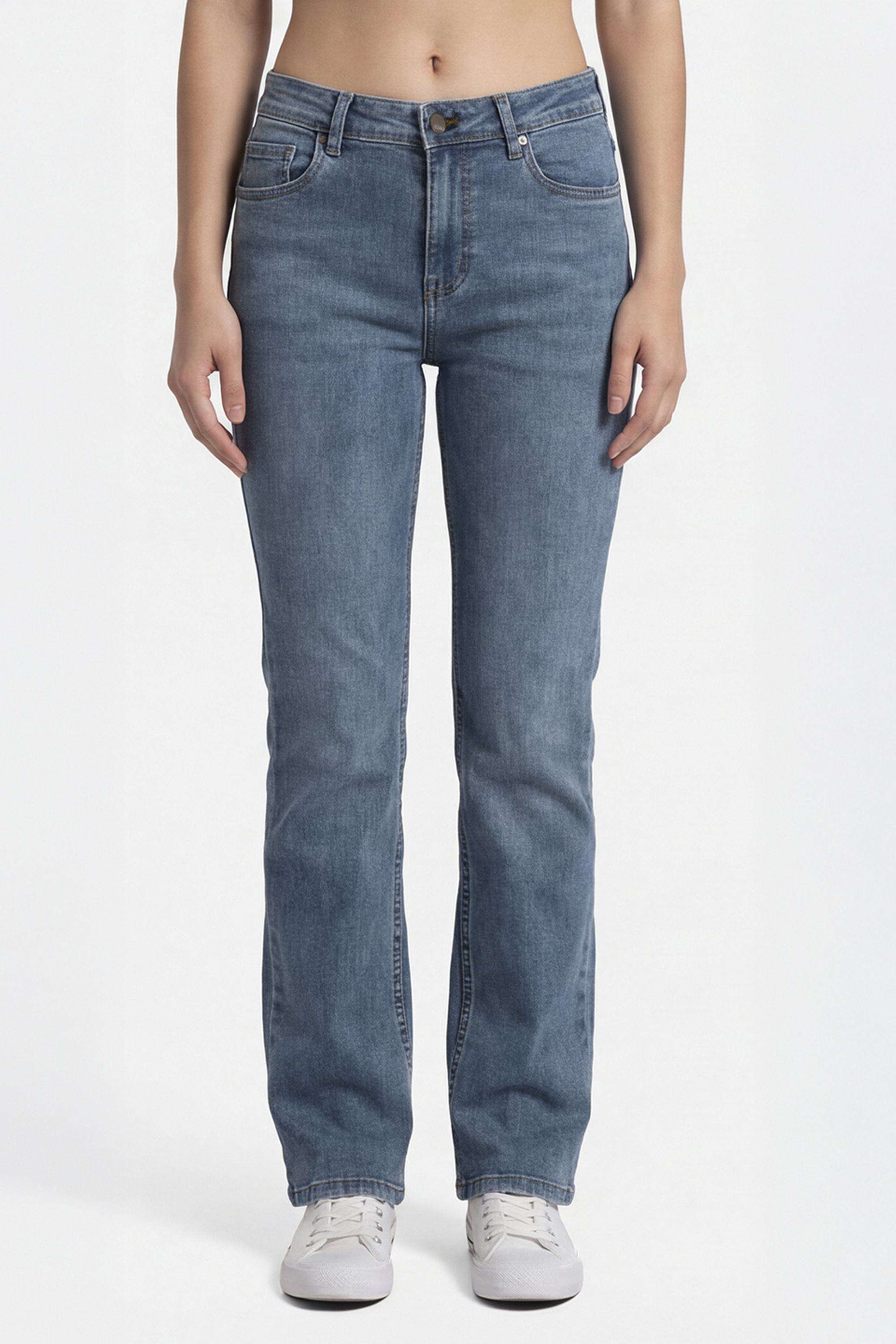Solid-Blended-Bootcut-Fit-Women-s-Jeans