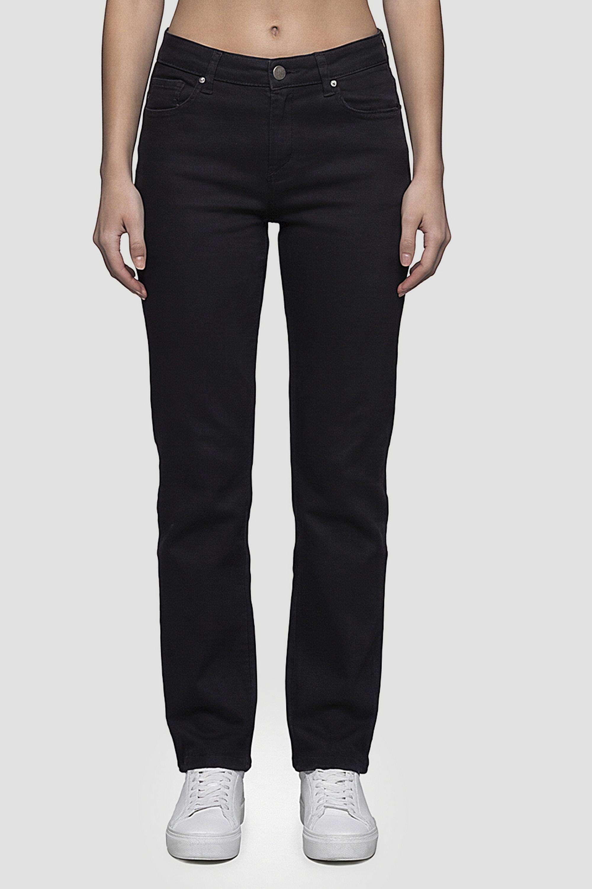 Solid-Blended-Straight-Fit-Women-s-Jeans