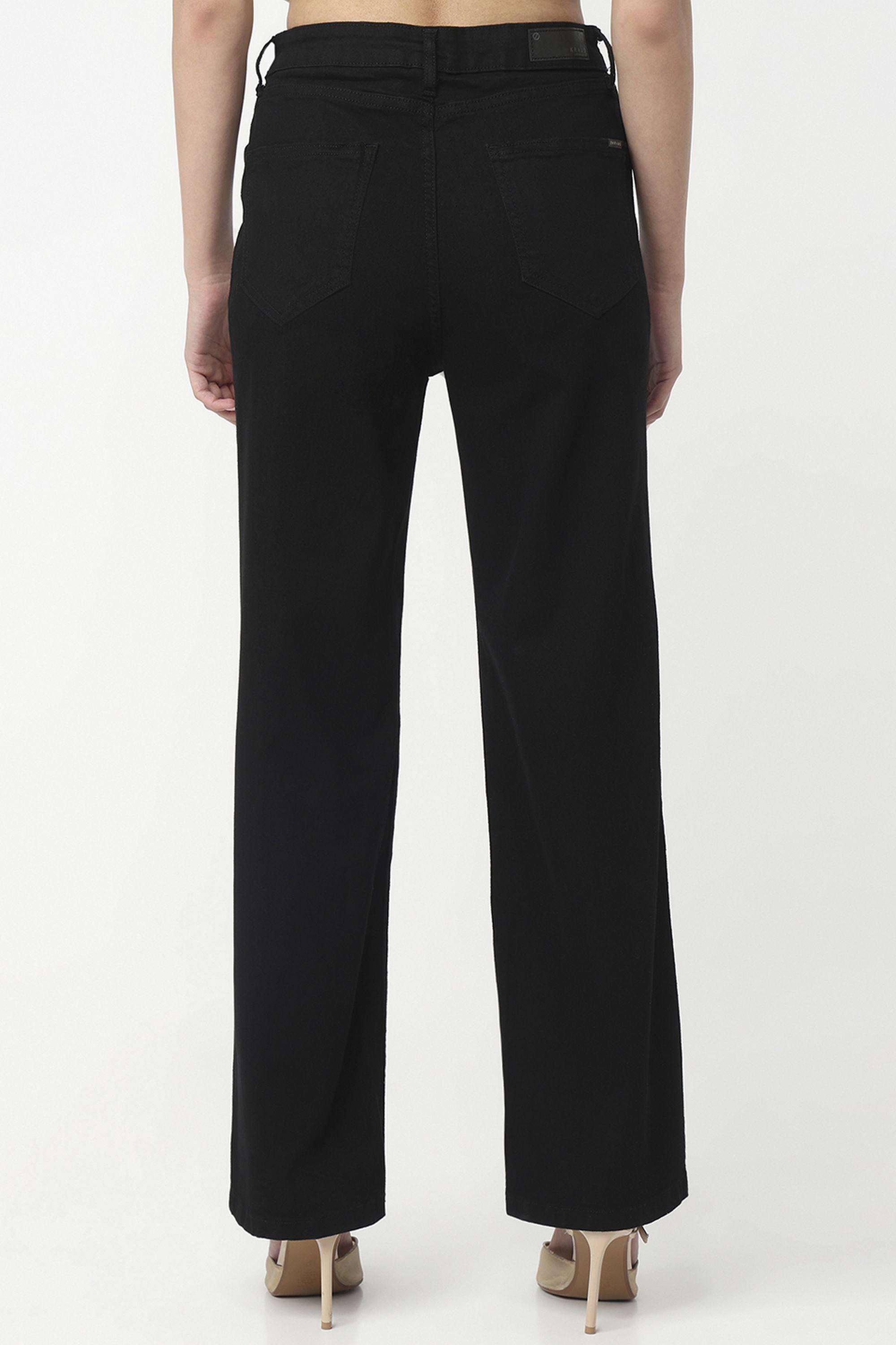 Solid-Relaxed-Fit-Blended-Fabric-Women-s-Casual-Wear-Jeans
