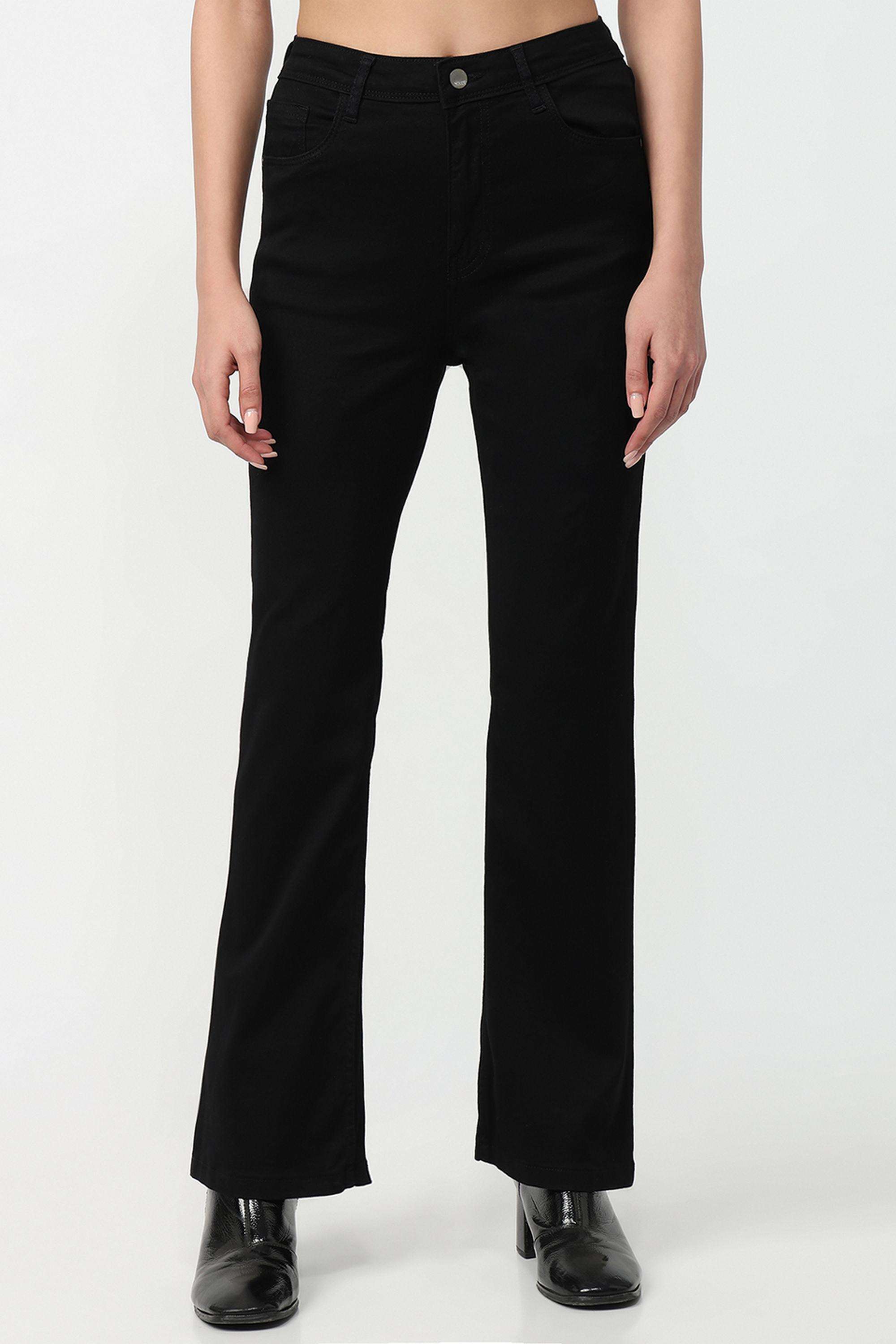 Solid-Relaxed-Fit-Blended-Fabric-Women-s-Casual-Wear-Jeans