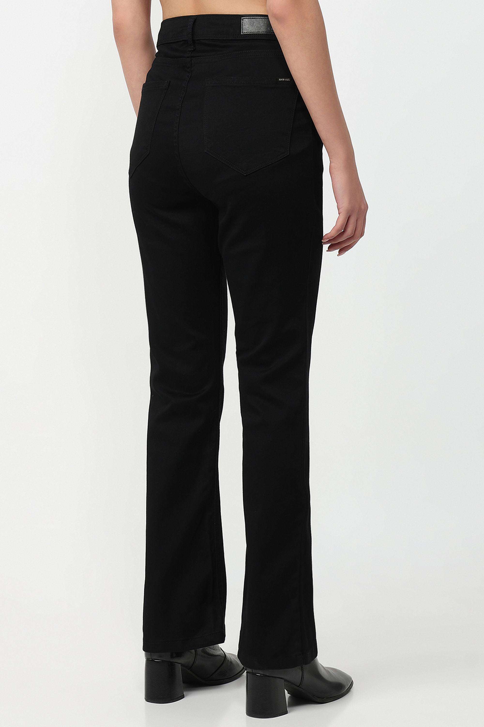 Solid-Relaxed-Fit-Blended-Fabric-Women-s-Casual-Wear-Jeans