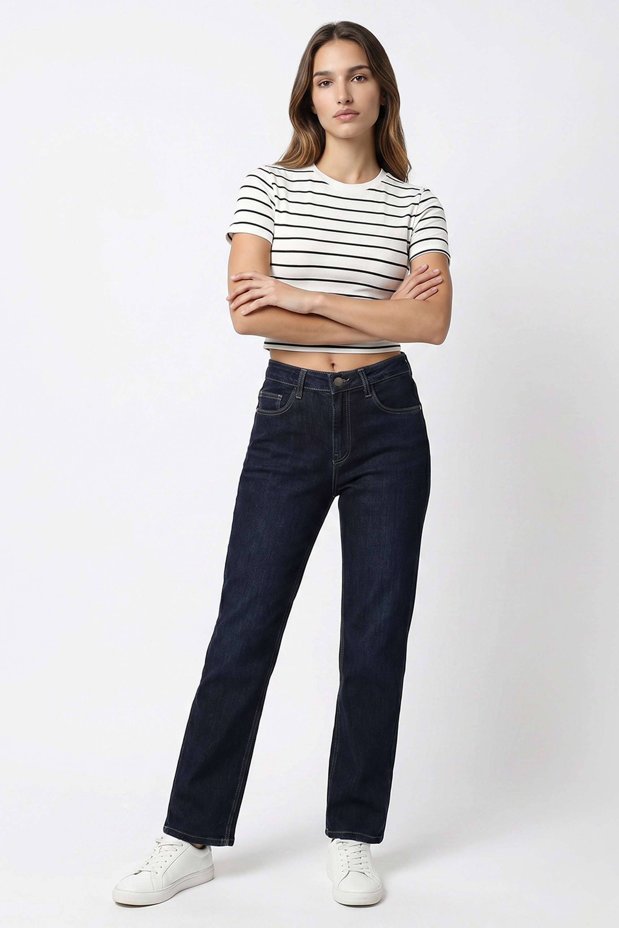 kraus High Rise Cotton Blend Straight Fit Women's Jeans-picture-29