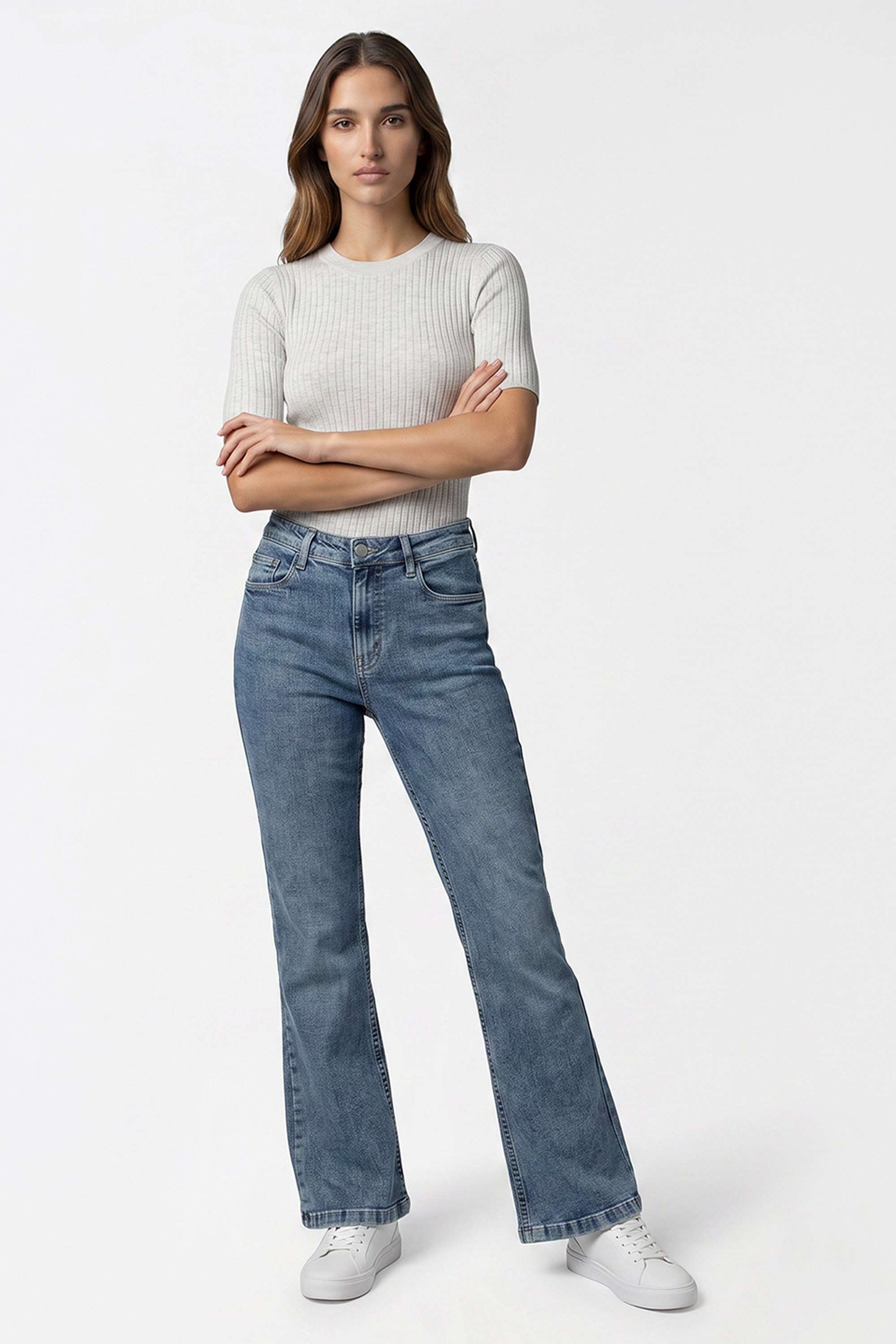 kraus High Rise Cotton Blend Bootcut Fit Women's Jeans-picture-26