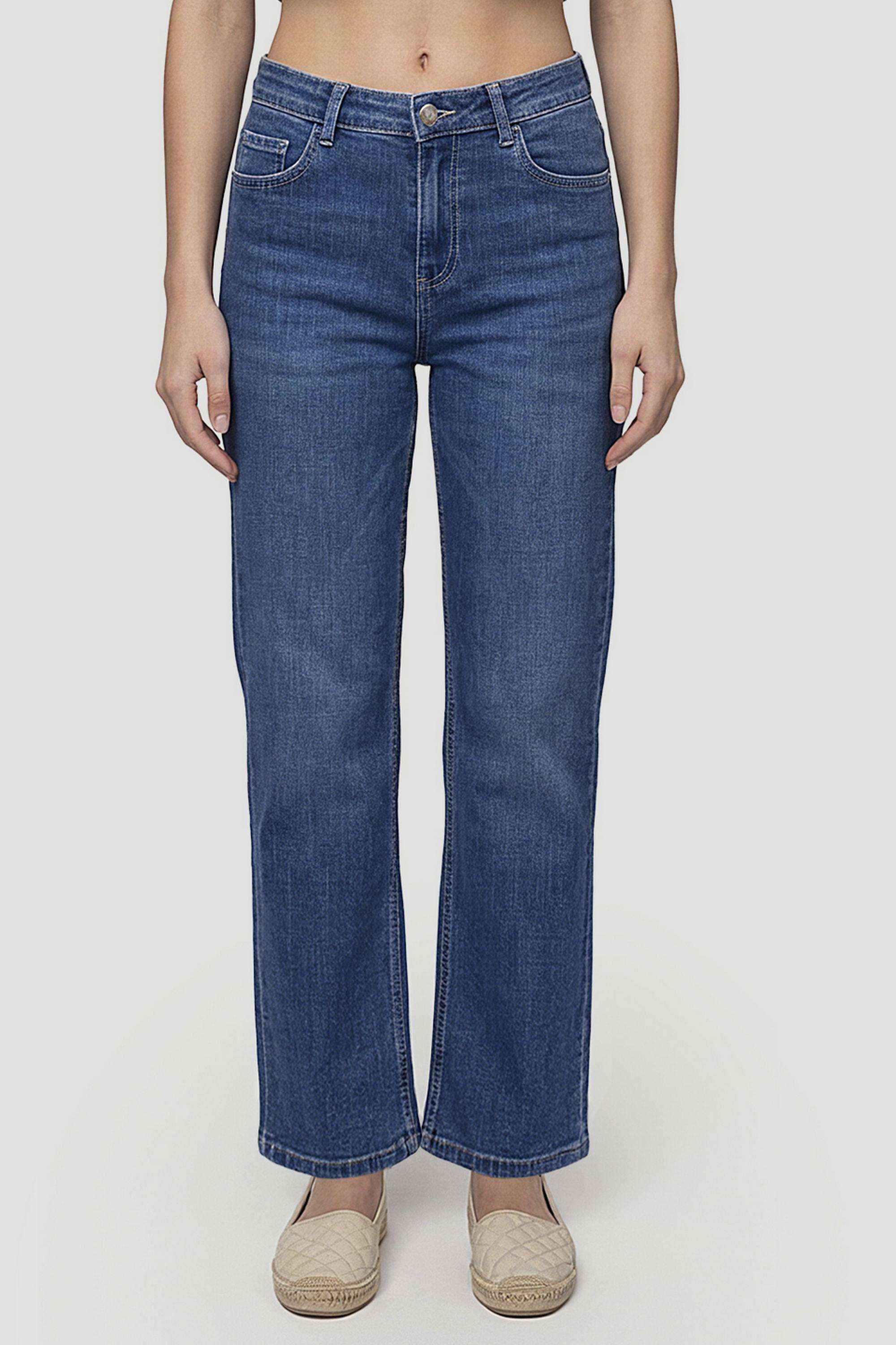 Solid-Blended-Wide-Leg-Fit-Women-s-Jeans