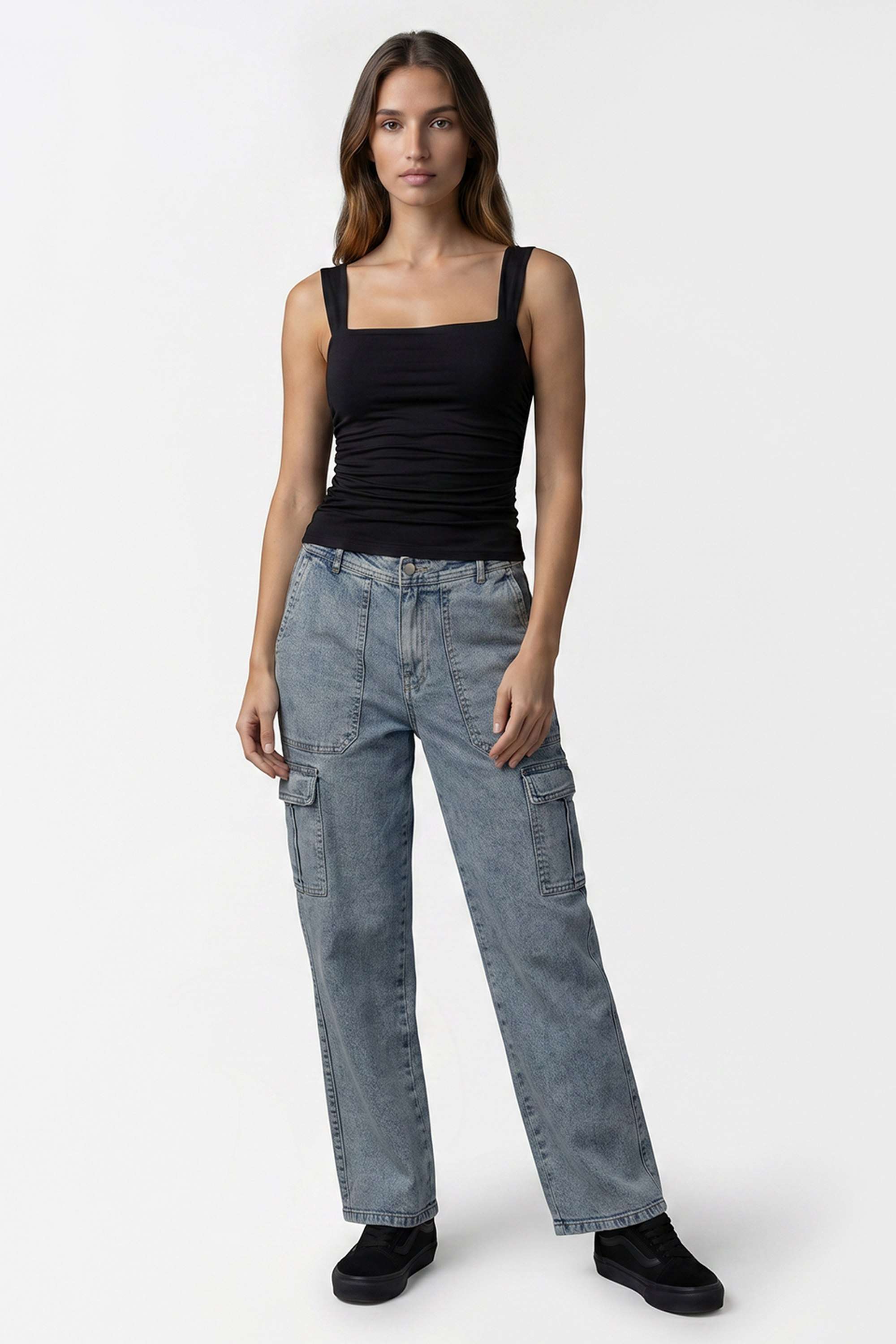 kraus Solid Relaxed Fit Cotton Blend Women's Casual Wear Trousers-picture-24