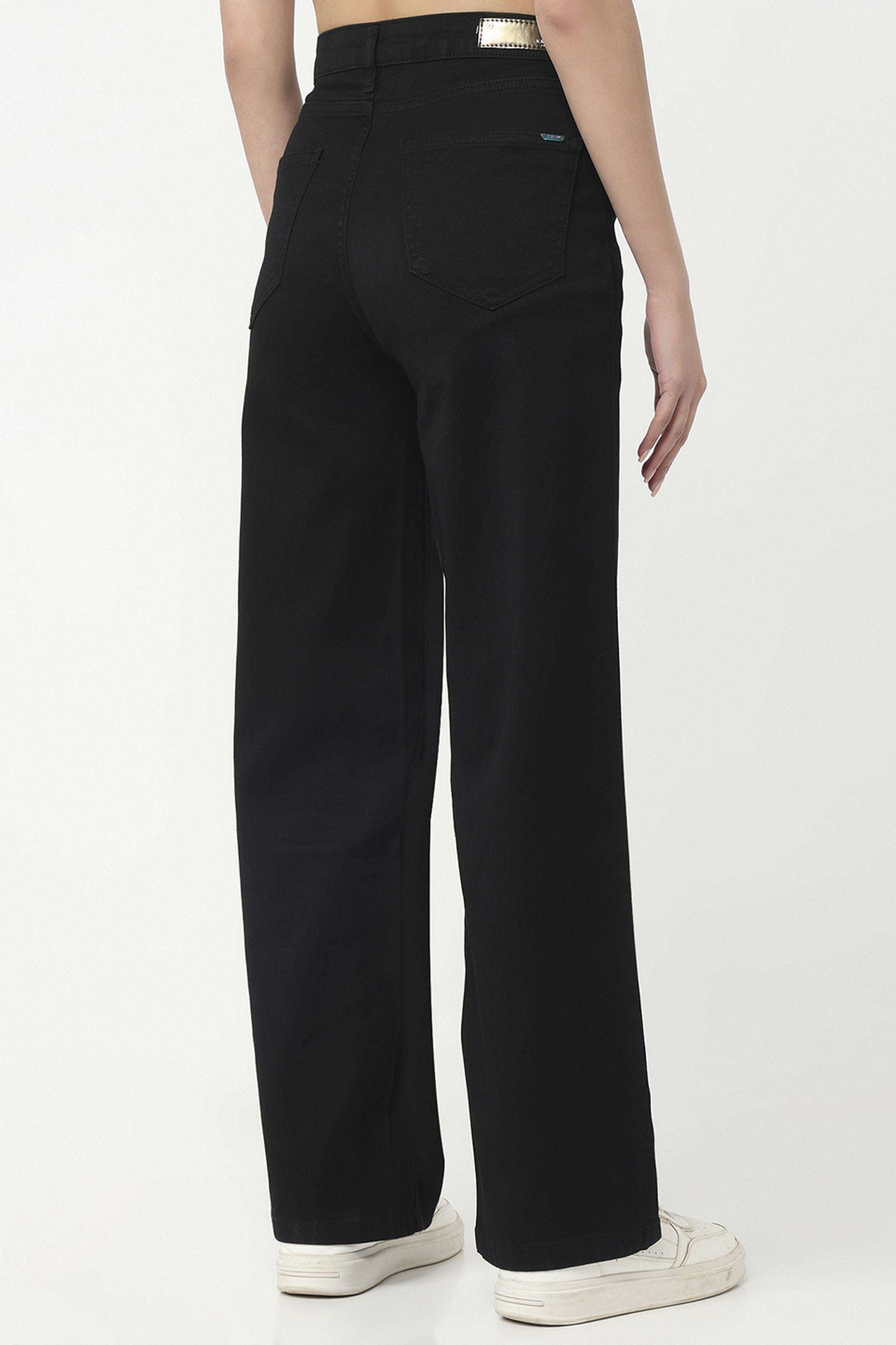 Solid-Relaxed-Fit-Blended-Fabric-Women-s-Casual-Wear-Jeans