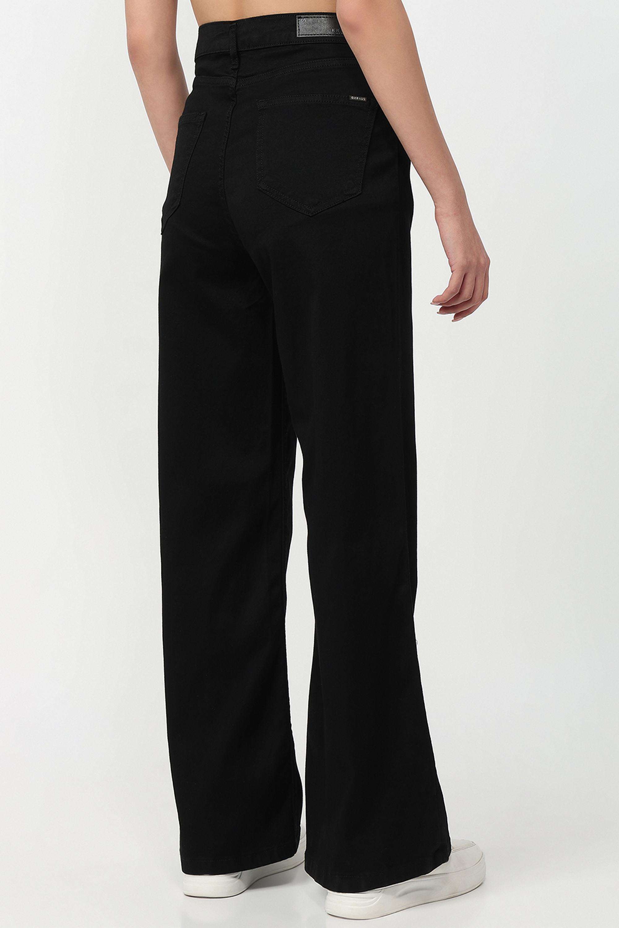 Solid-Relaxed-Fit-Blended-Fabric-Women-s-Casual-Wear-Jeans