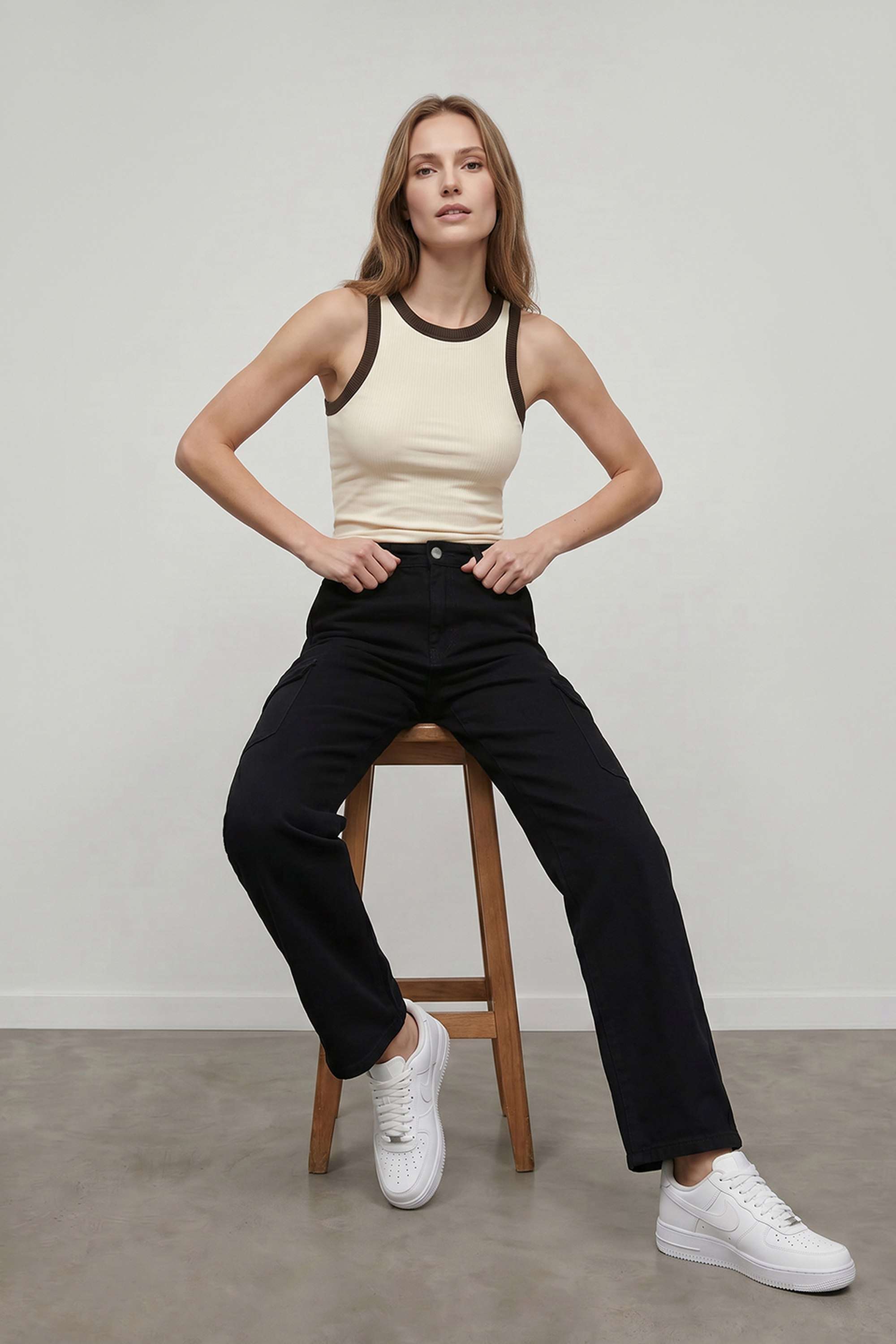 kraus Solid Relaxed Fit Cotton Women's Casual Wear Trousers-picture-29