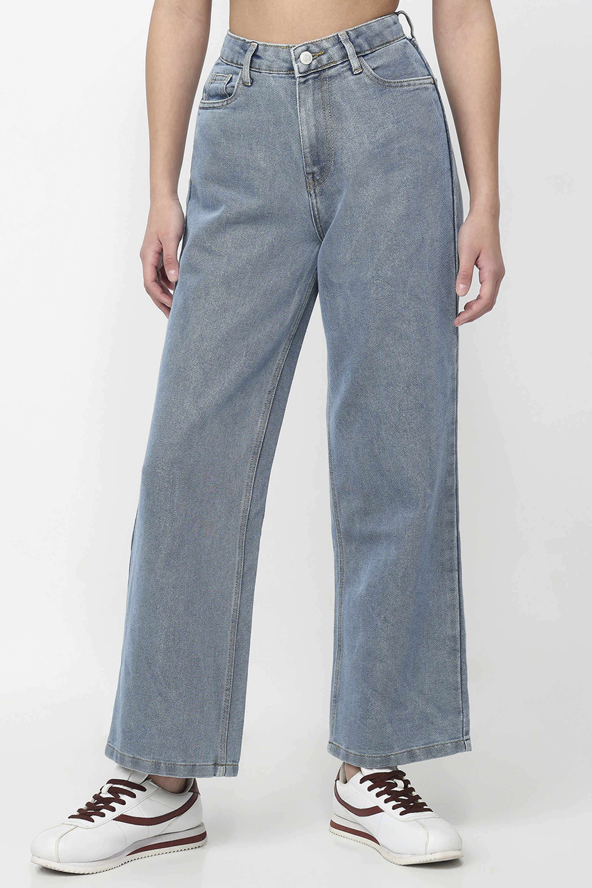 Blended-Fabric-Relaxed-Fit-Women-s-Jeans