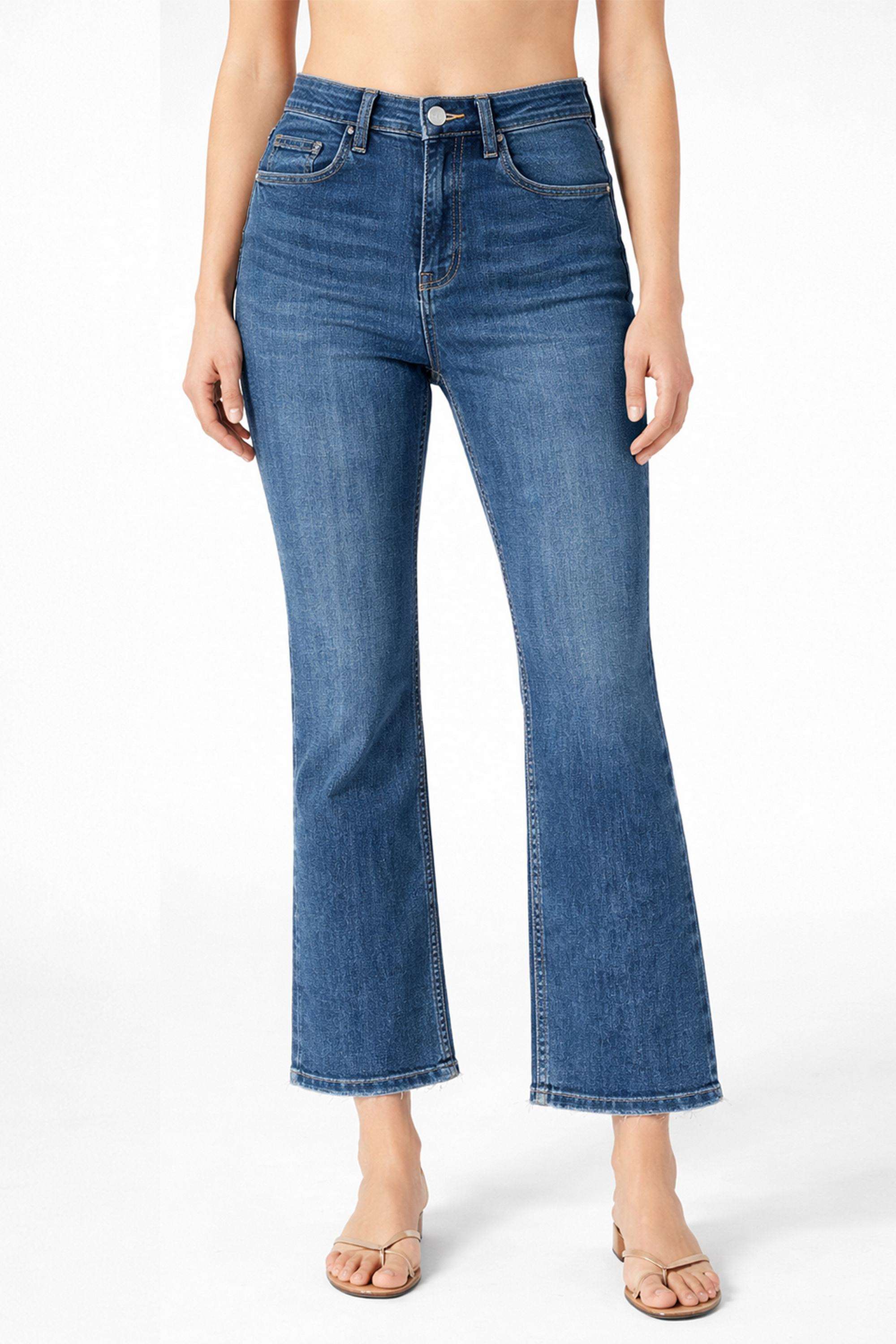Solid-Relaxed-Fit-Blended-Fabric-Women-s-Casual-Wear-Jeans