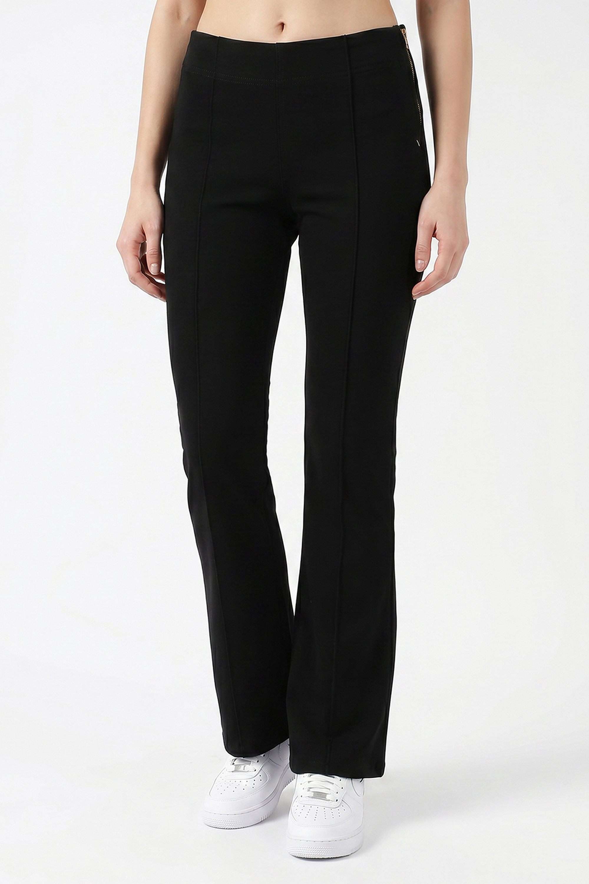 High Rise Cotton Blend Bootcut Fit Women's Jeans-image-23
