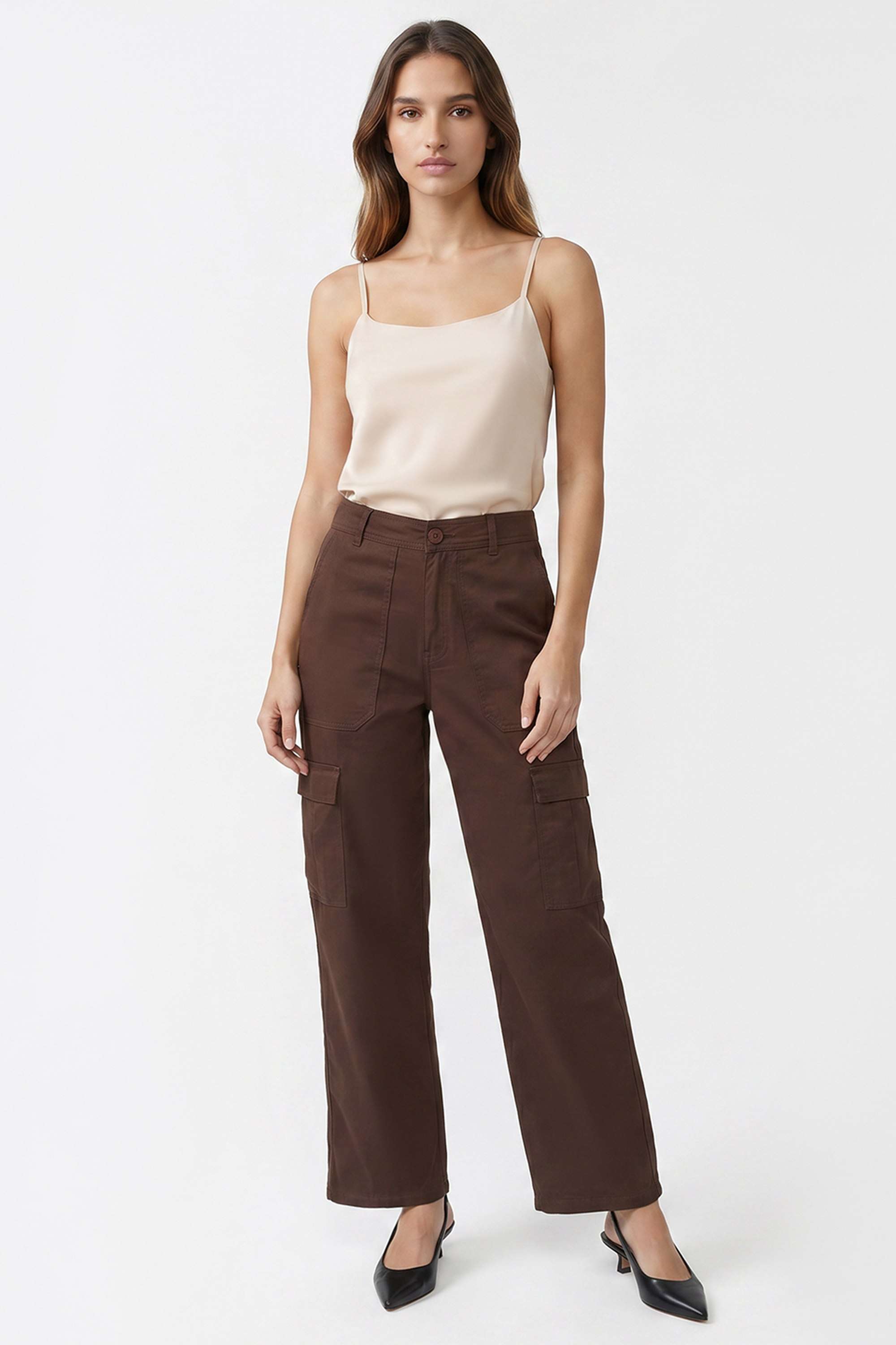 kraus Solid Blended Fabric Women's Relaxed Fit Trousers-picture-20