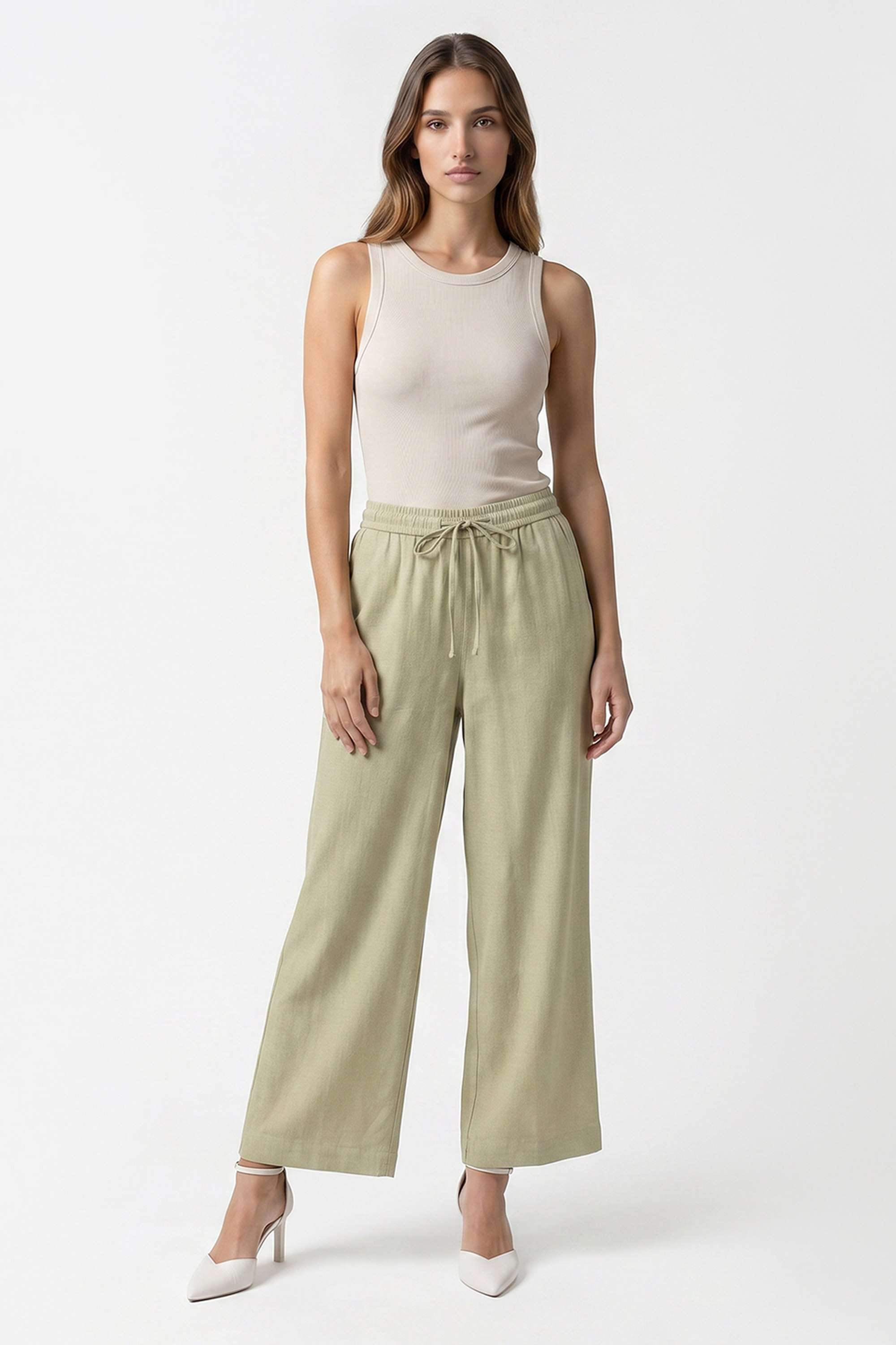 kraus Solid Blended Fabric Women's Relaxed Fit Culottes-picture-22