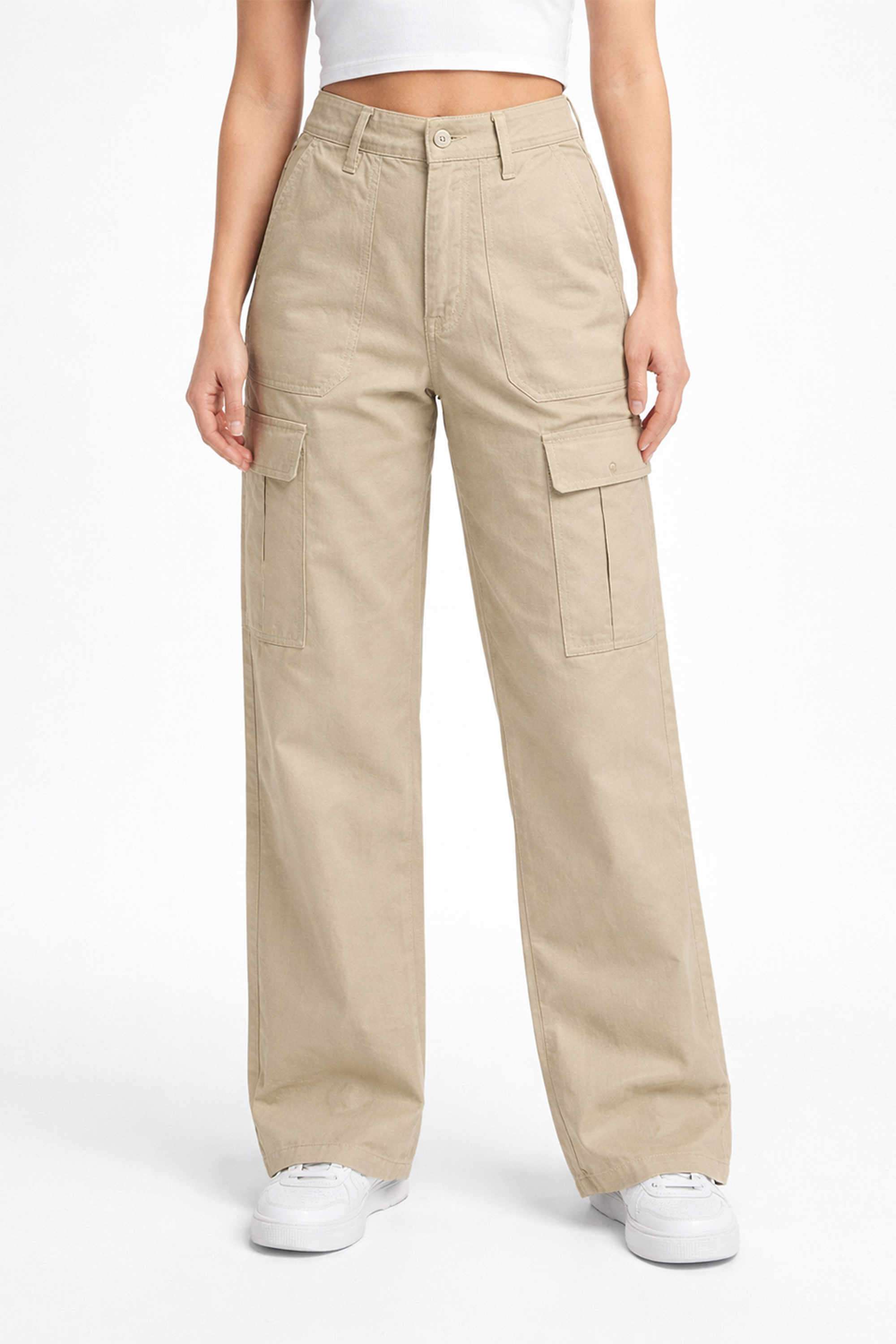 Solid Relaxed Fit Blended Fabric Women's Casual Wear Jeans-image-7