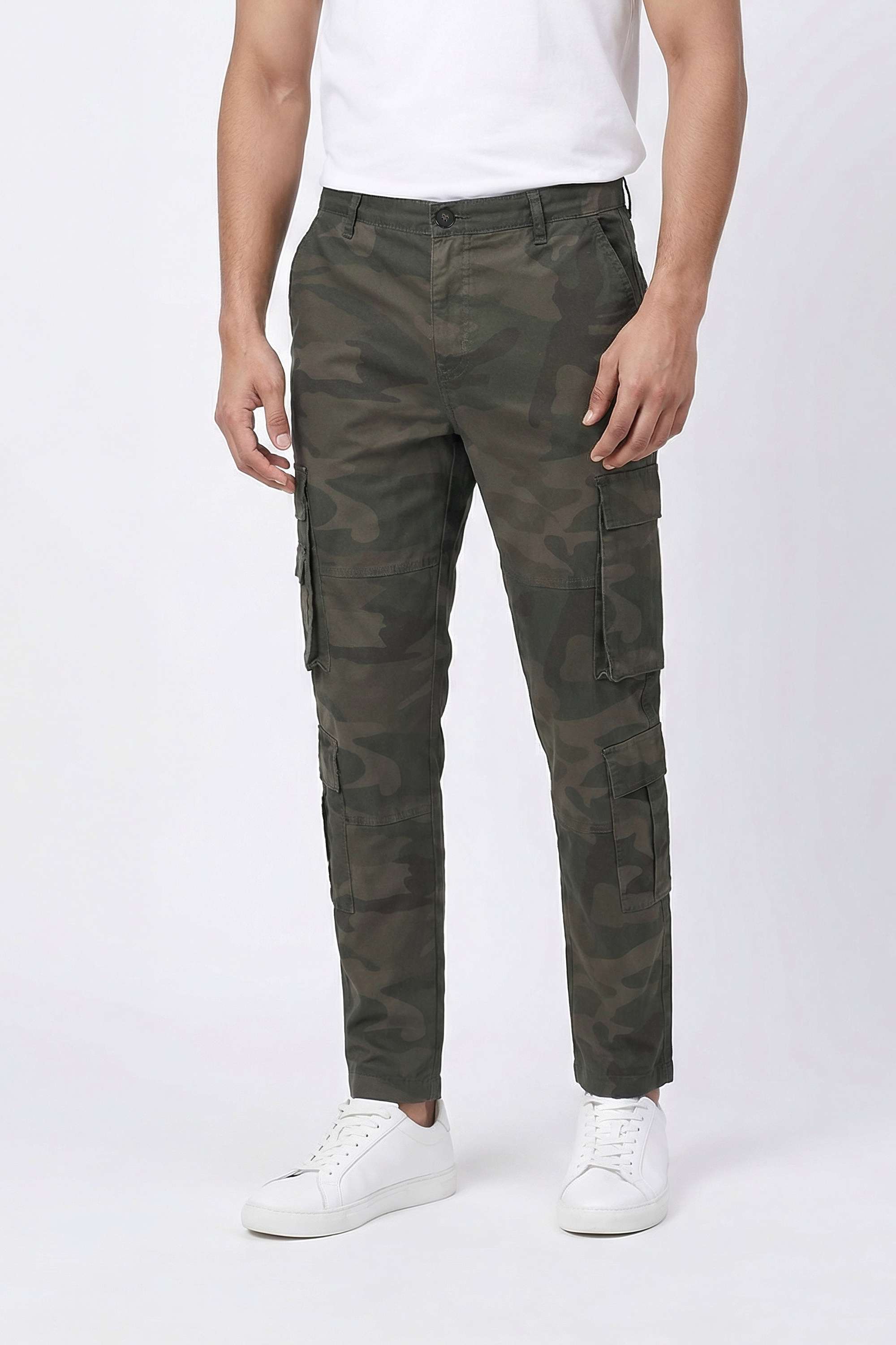 Camouflage-Blended-Fabric-Regular-Fit-Men-Pants