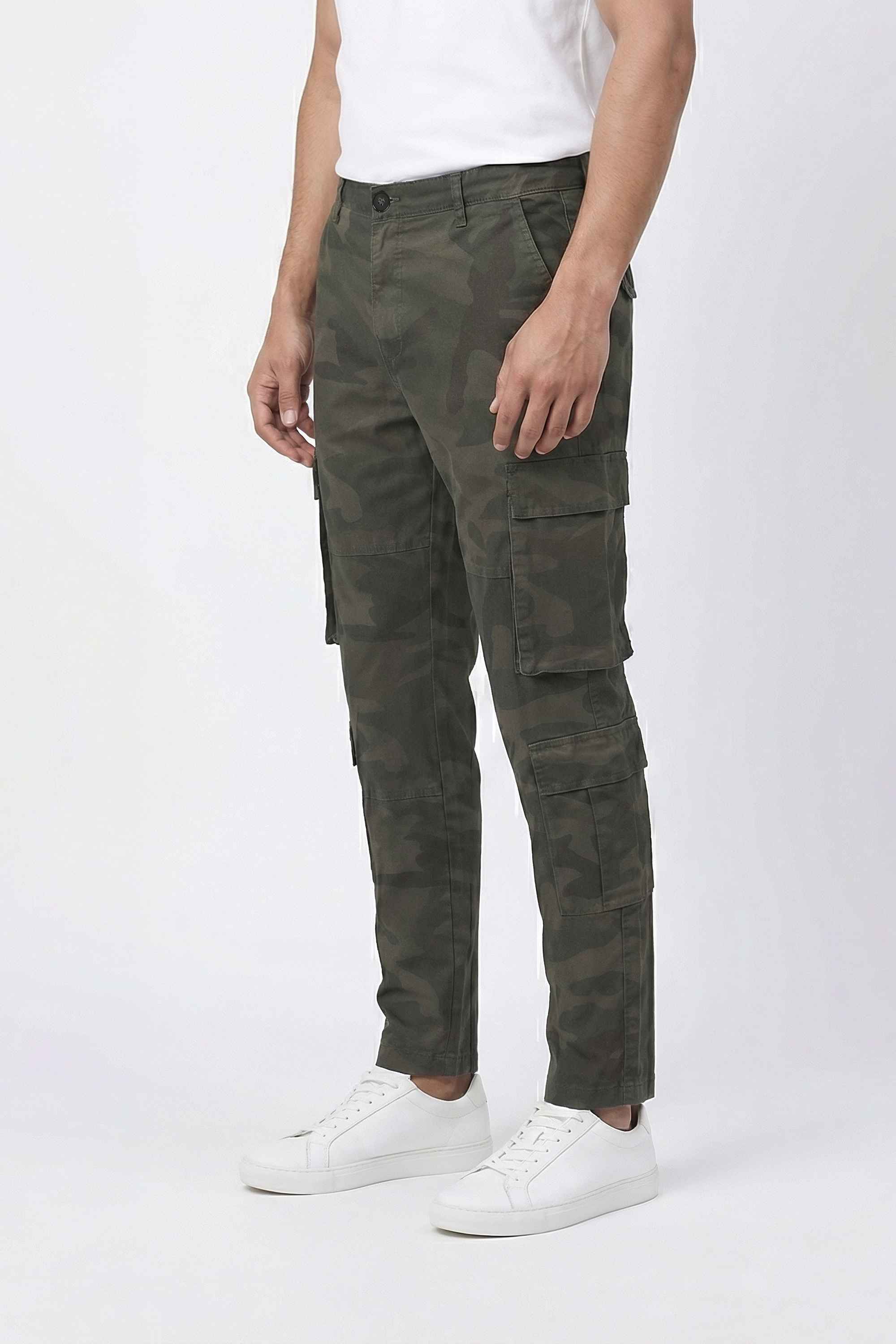 Camouflage-Blended-Fabric-Regular-Fit-Men-Pants