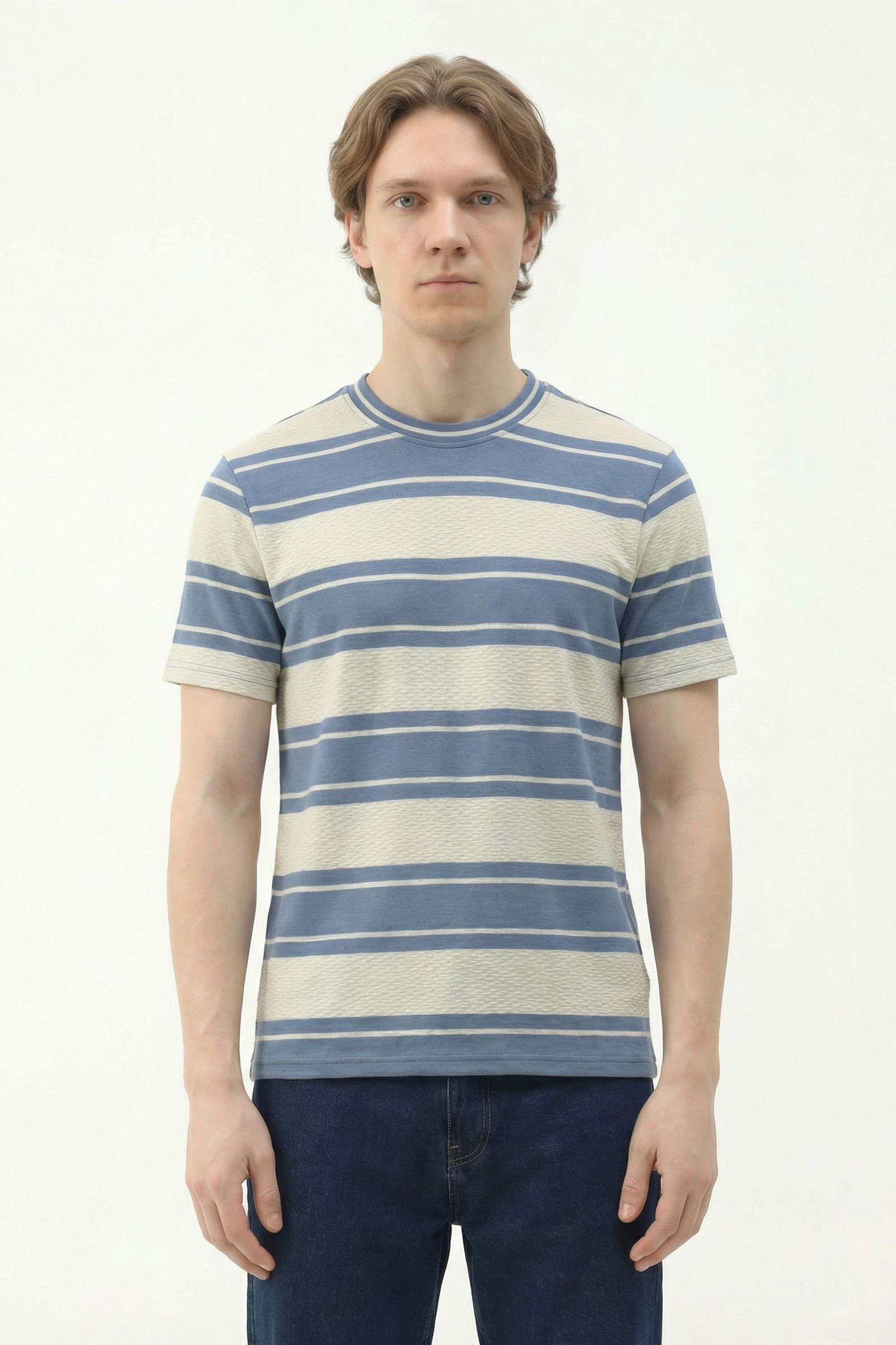 Stripes-Cotton-Regular-Fit-Men-T-Shirt