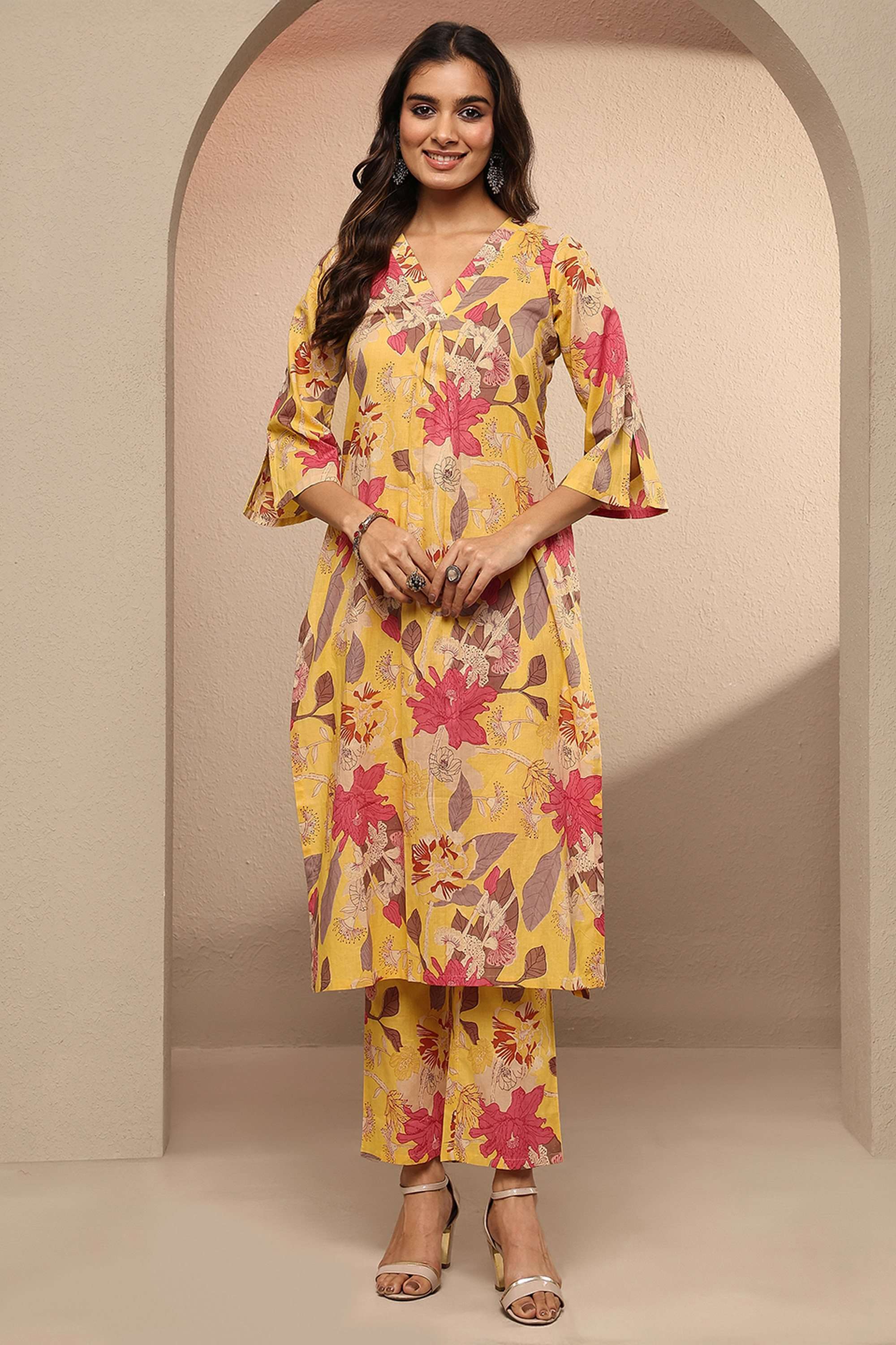 Printed-Cotton-Straight-Fit-Women-s-Co-Ord-Set