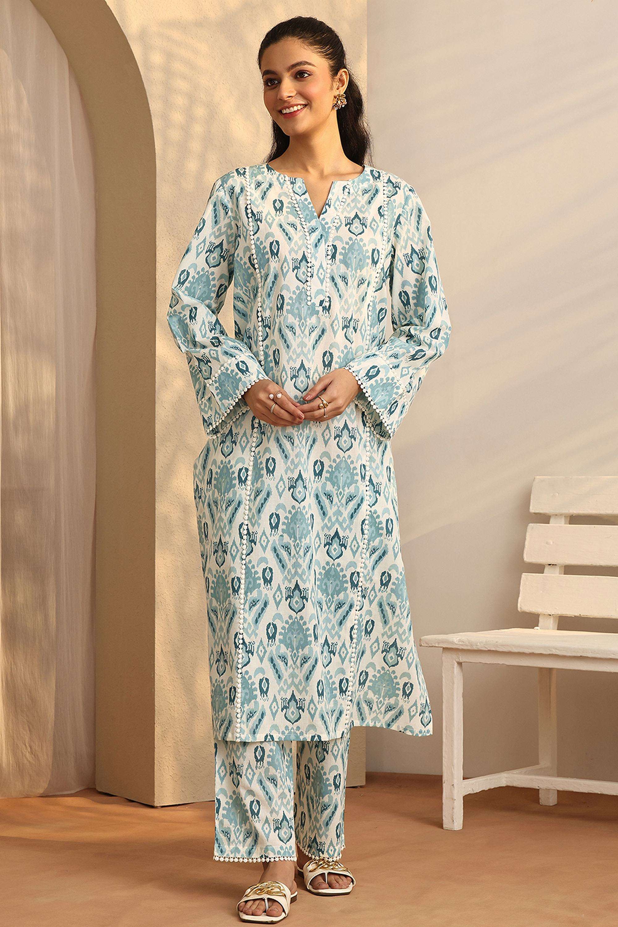 Printed-Cotton-Women-s-Ethnic-Kurta-Set
