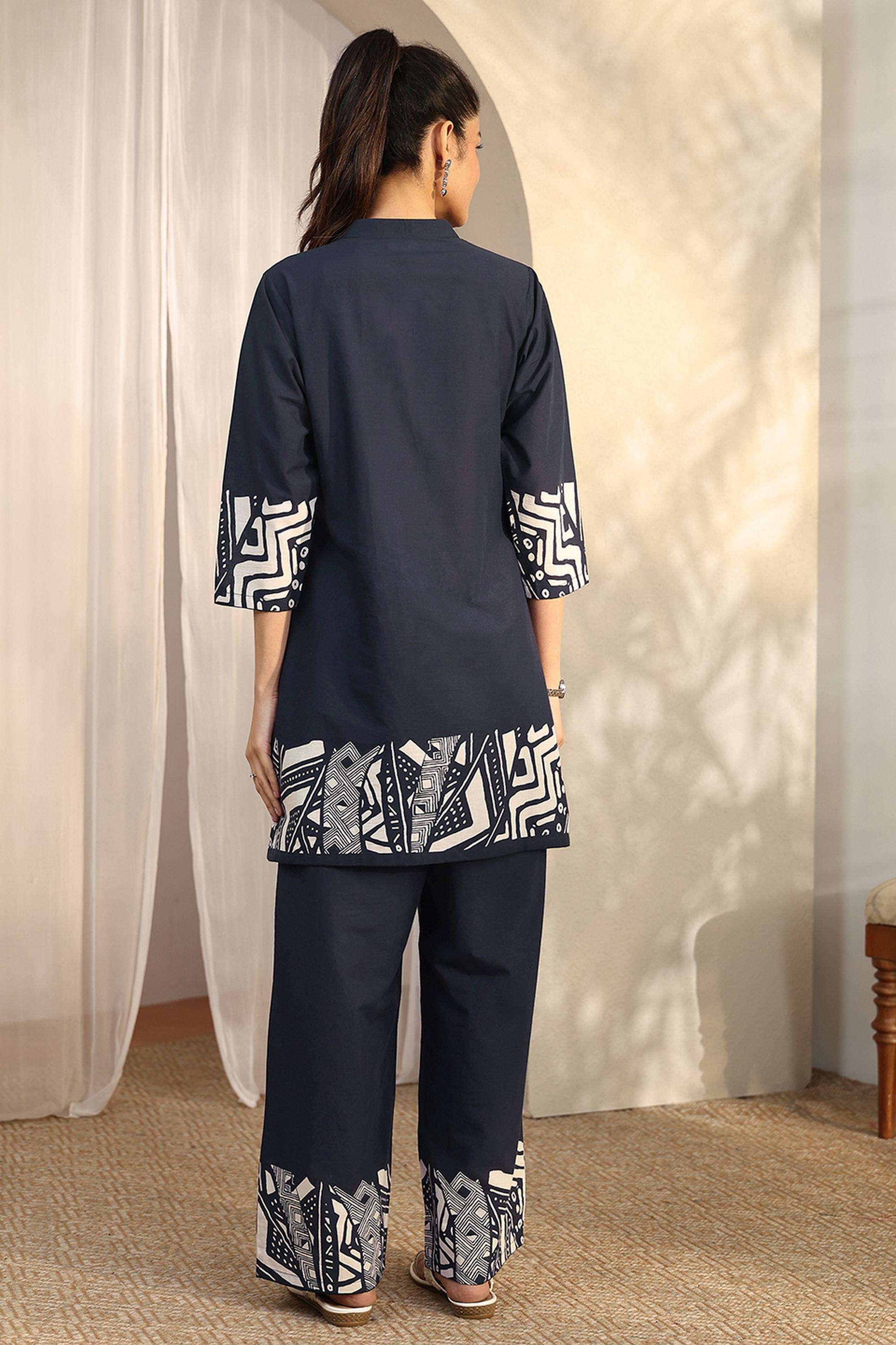 Printed-Cotton-Round-Neck-Women-s-Festive-Wear-Co-Ord-Set