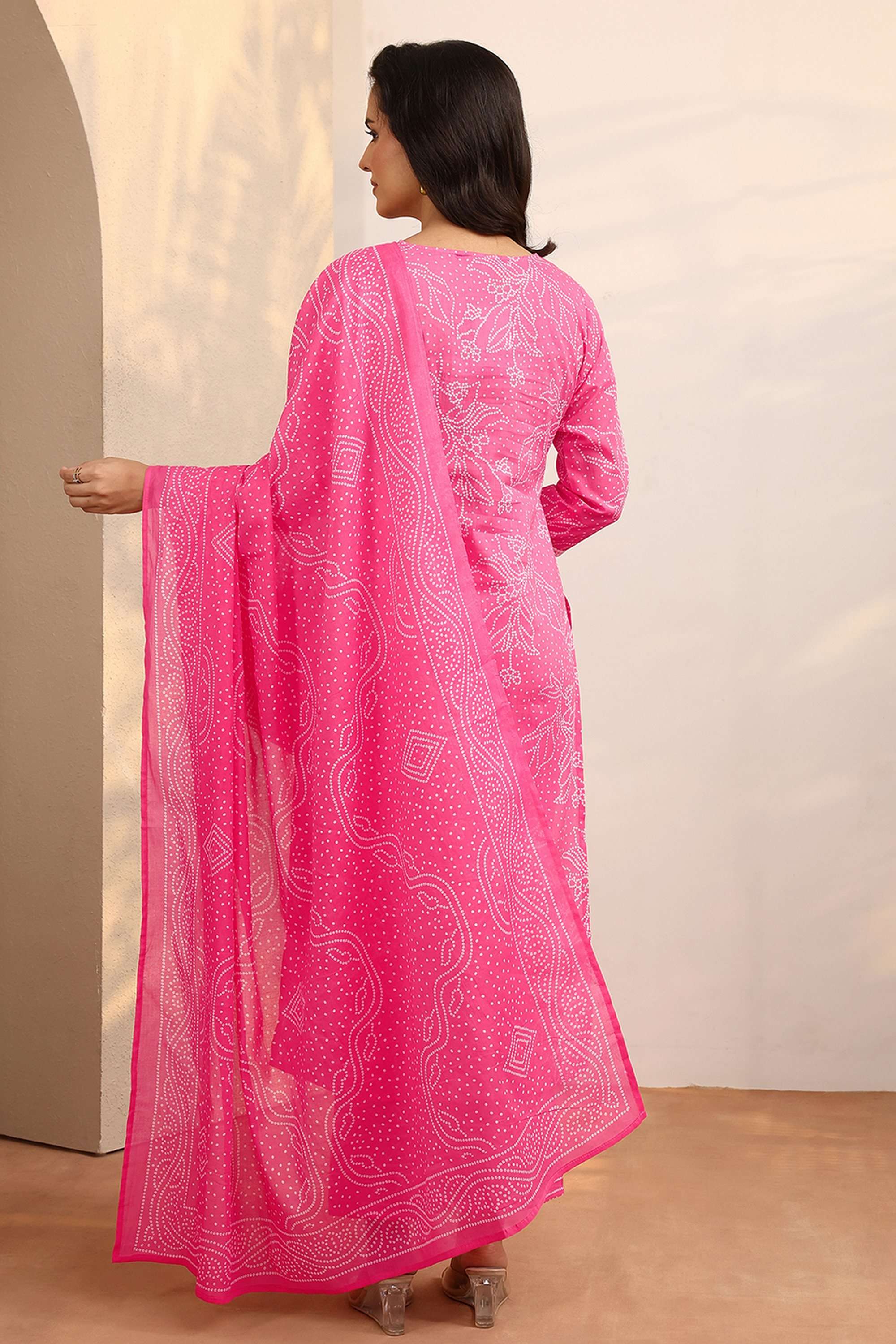 Printed-V-Neck-Cotton-Women-Kurta-with-Pant-and-Dupatta