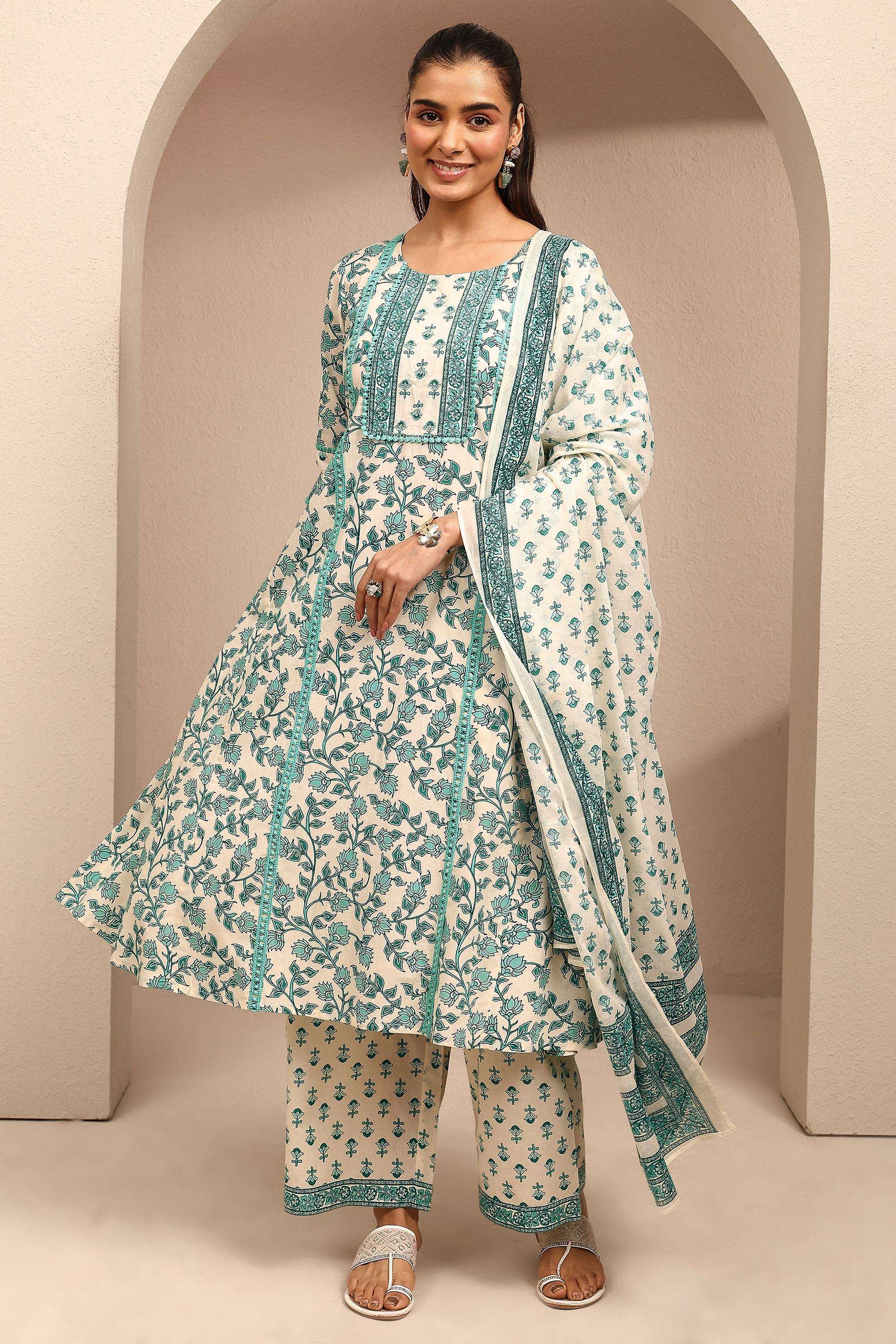 Floral-Cotton-Round-Neck-Women-Kurta-with-Palazzo-and-Dupatta
