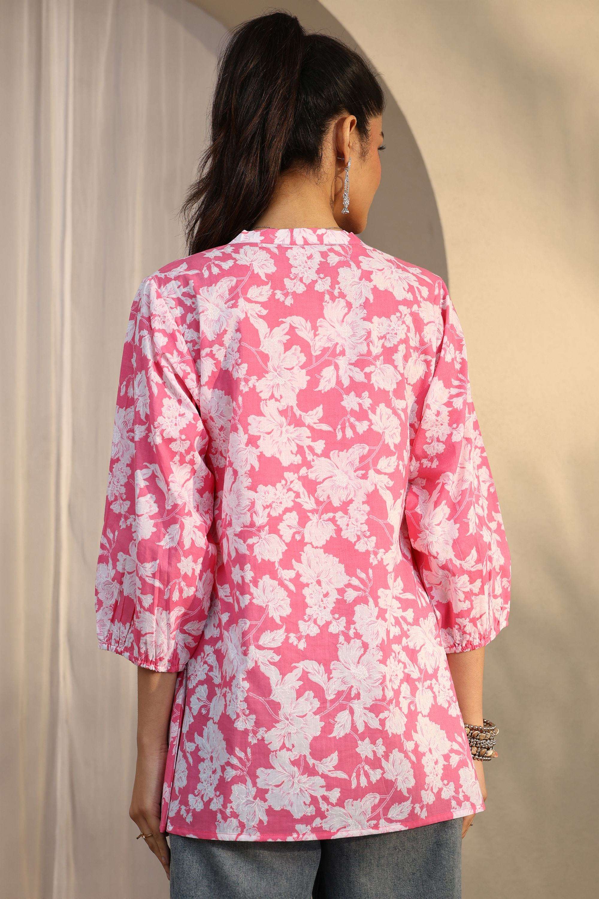 Printed-Cotton-Round-Neck-Women-s-Festive-Wear-Kurti