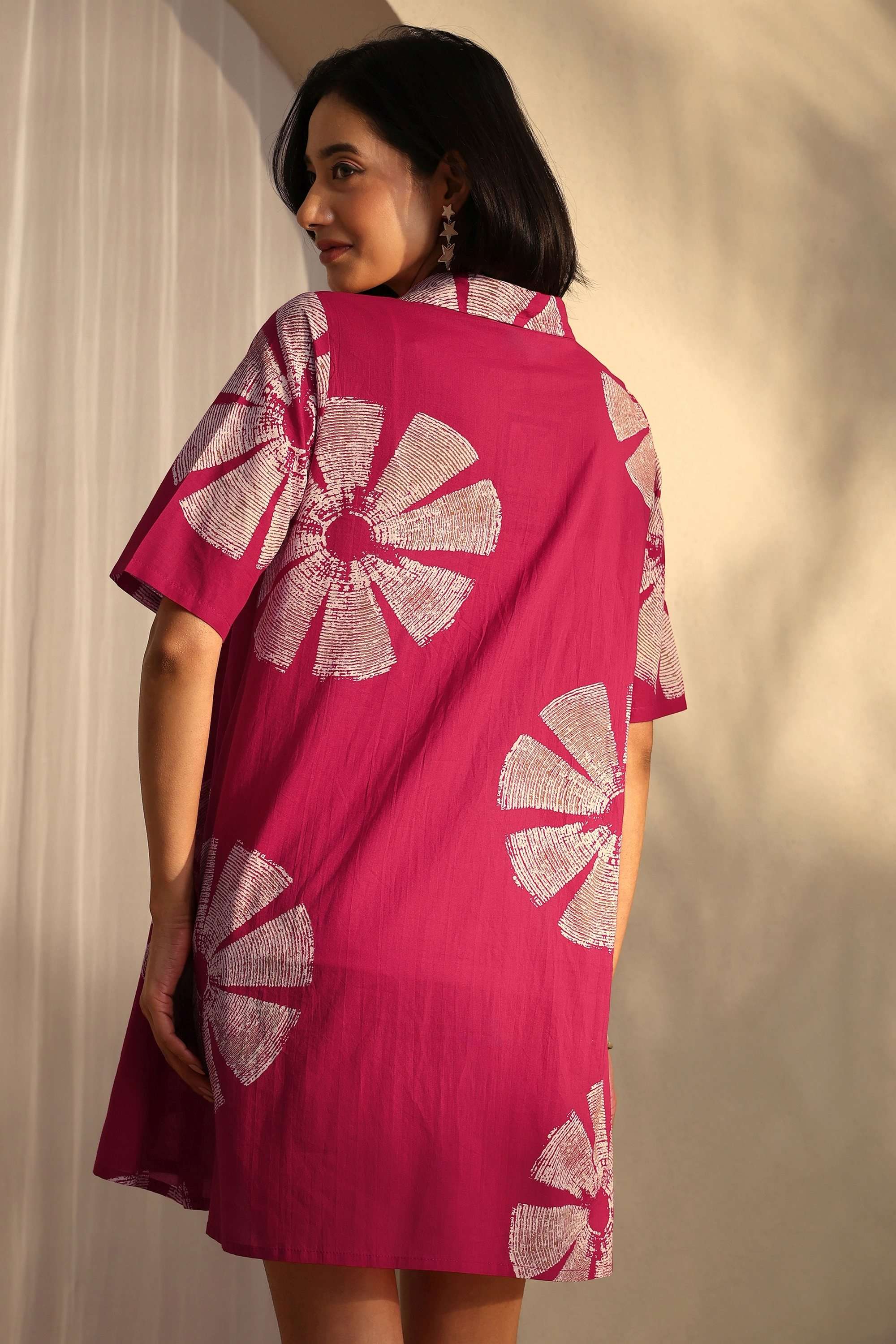 Printed-Collared-Cotton-Women-Dress