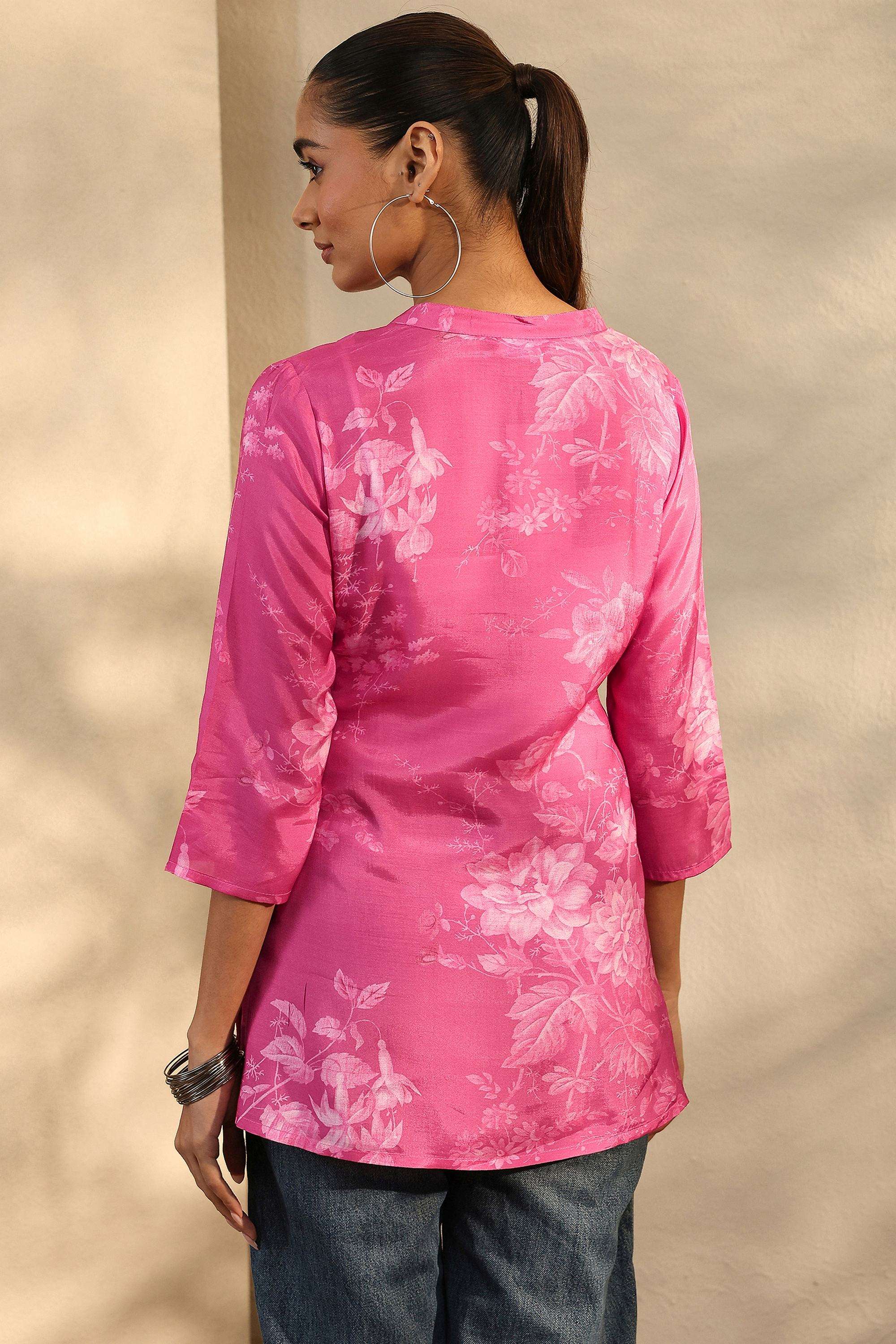 Floral-Muslin-Collared-Women-Tunic