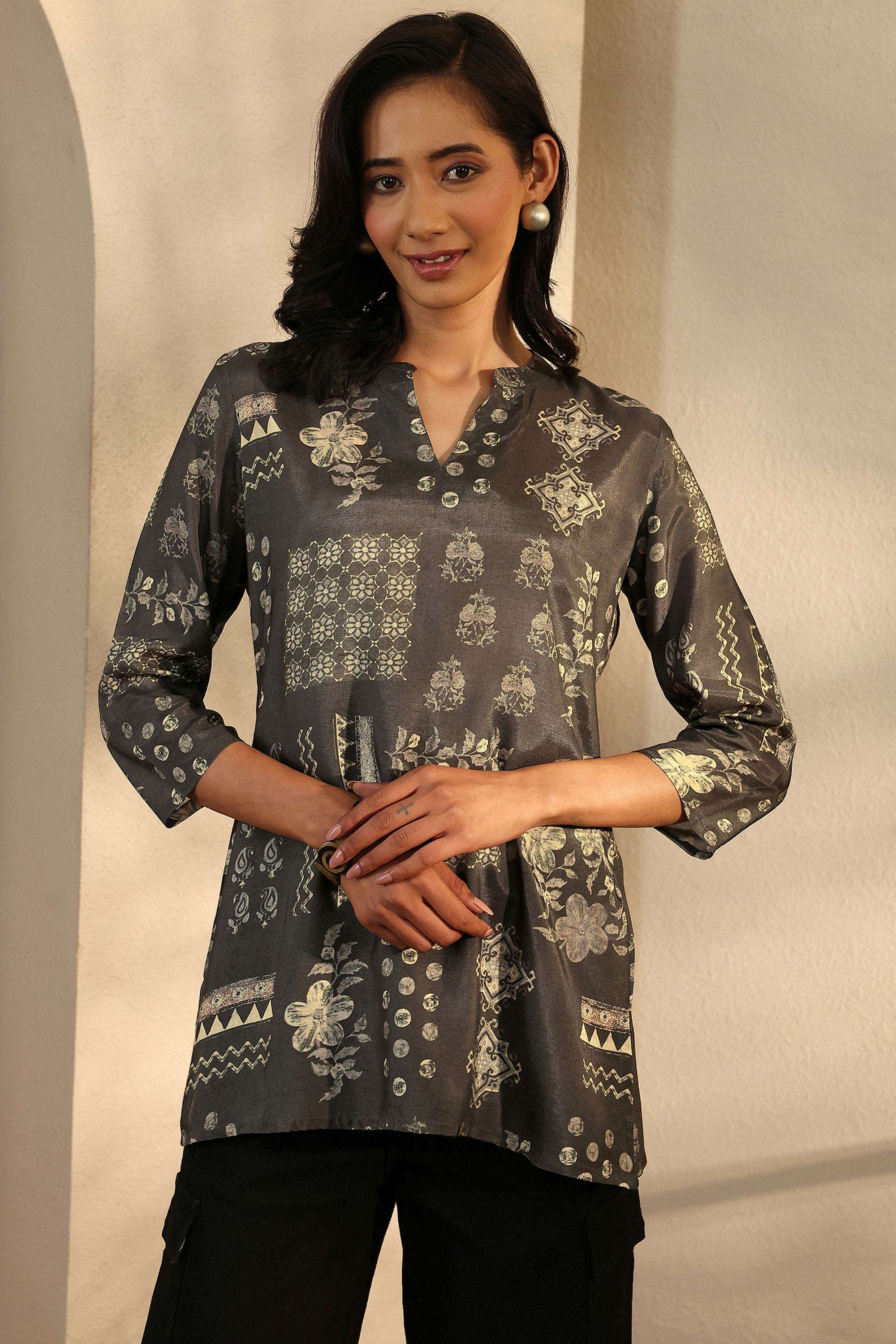 Printed-Muslin-Round-Neck-Women-s-Festive-Wear-Kurti