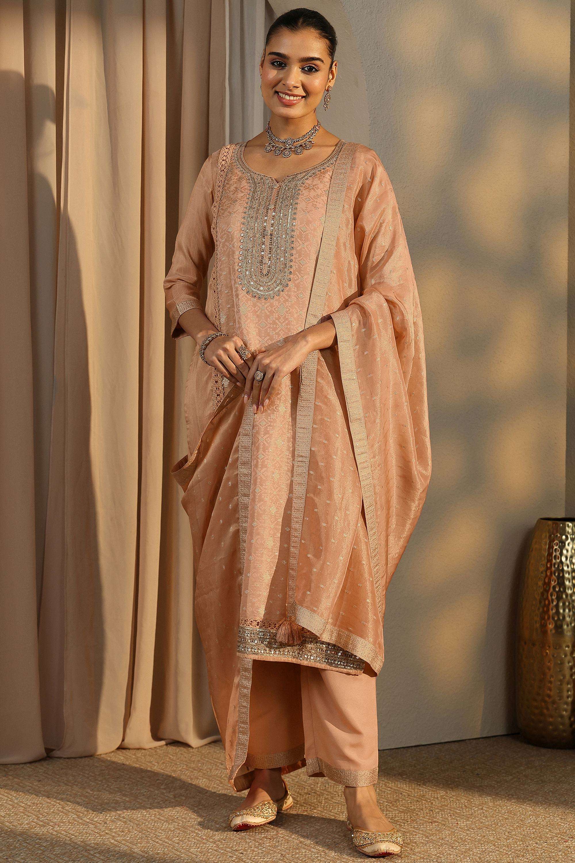 Embroidered-Silk-Round-Neck-Women-Festive-Wear-Kurta-with-Pant-and-Dupatta