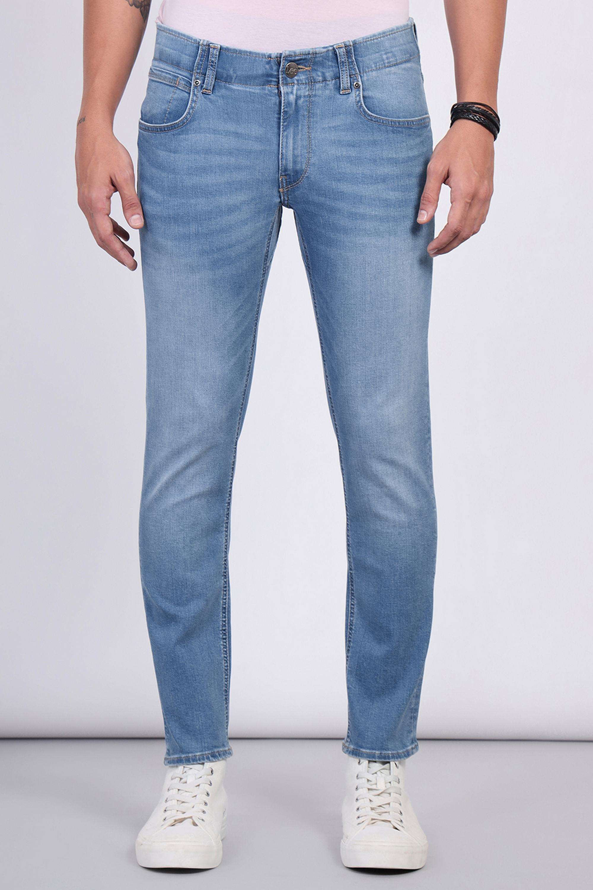 Solid-Blended-Fabric-Skinny-Fit-Men-s-Jeans