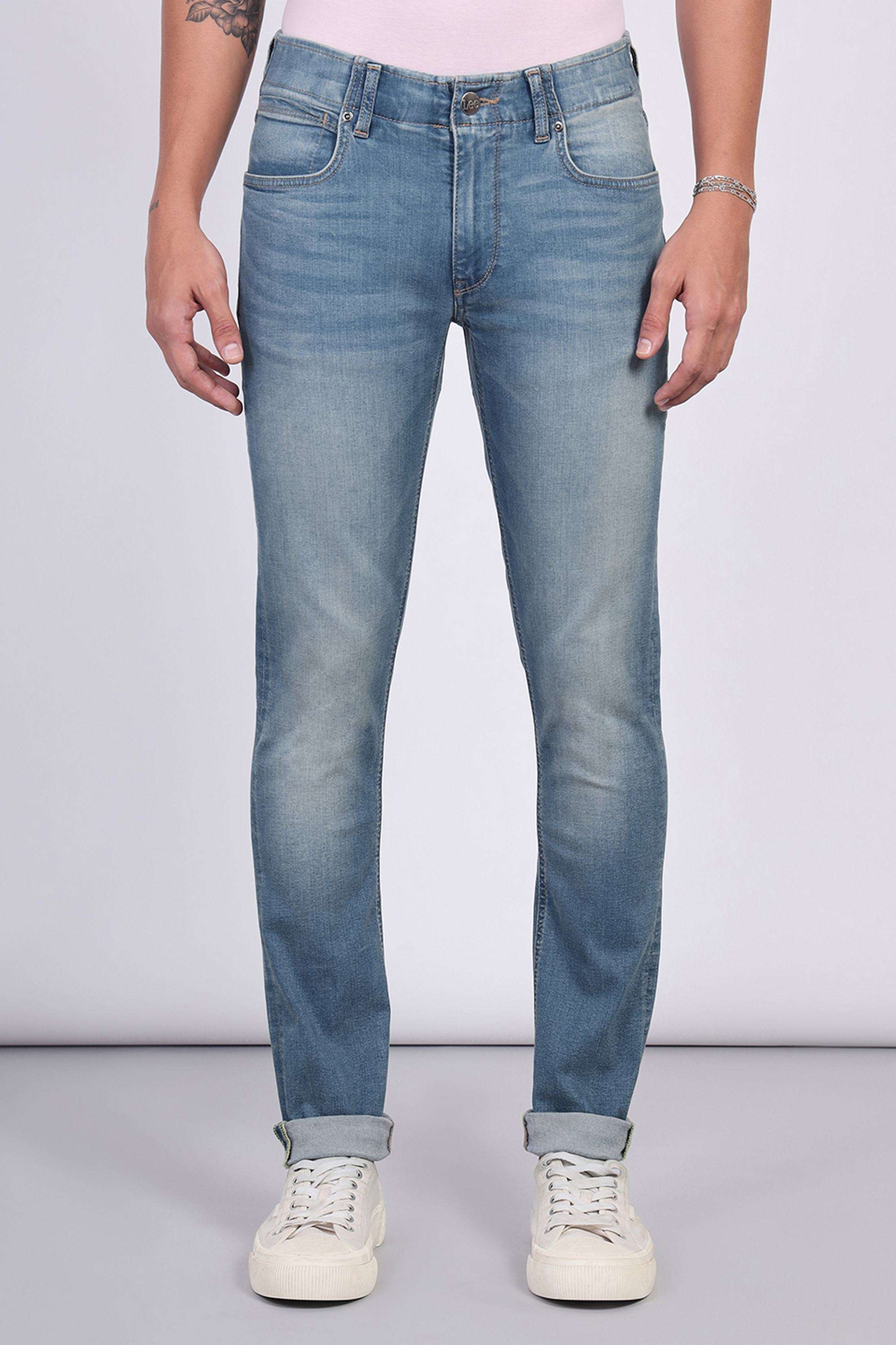 Solid-Blended-Fabric-Skinny-Fit-Men-s-Jeans