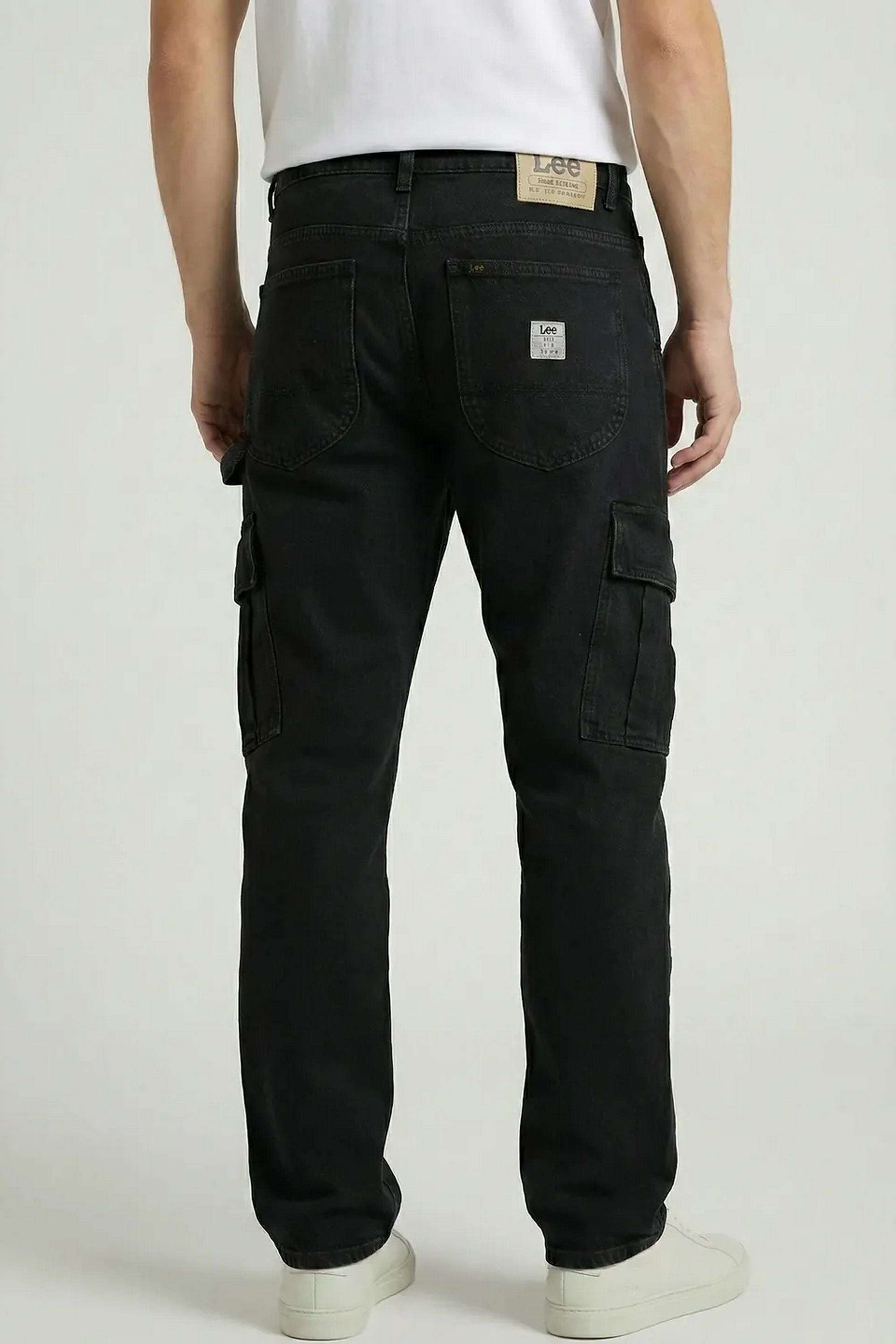 Solid-Blended-Fabric-Straight-Fit-Men-s-Jeans