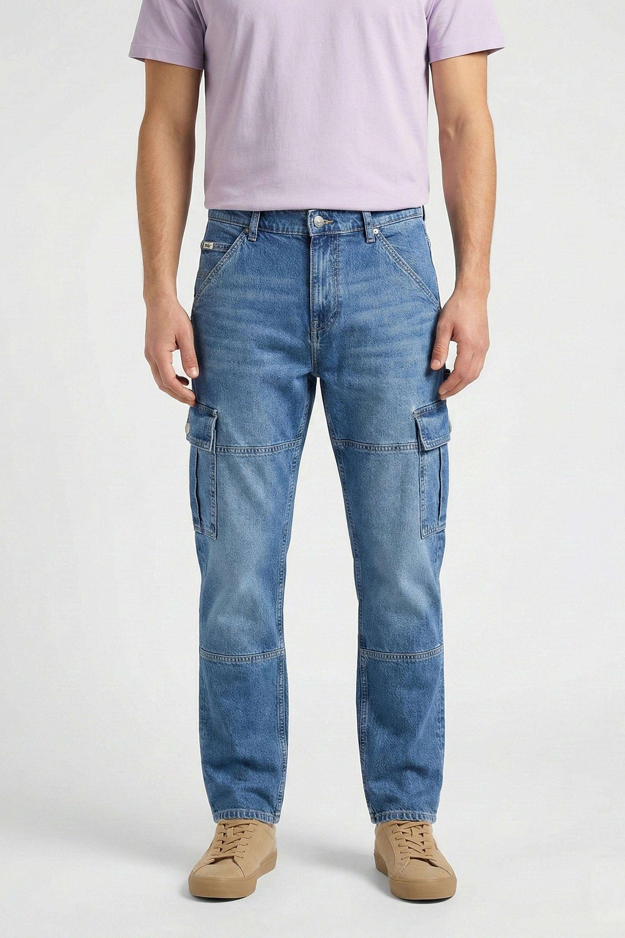 Solid-Blended-Fabric-Relaxed-Fit-Men-s-Jeans