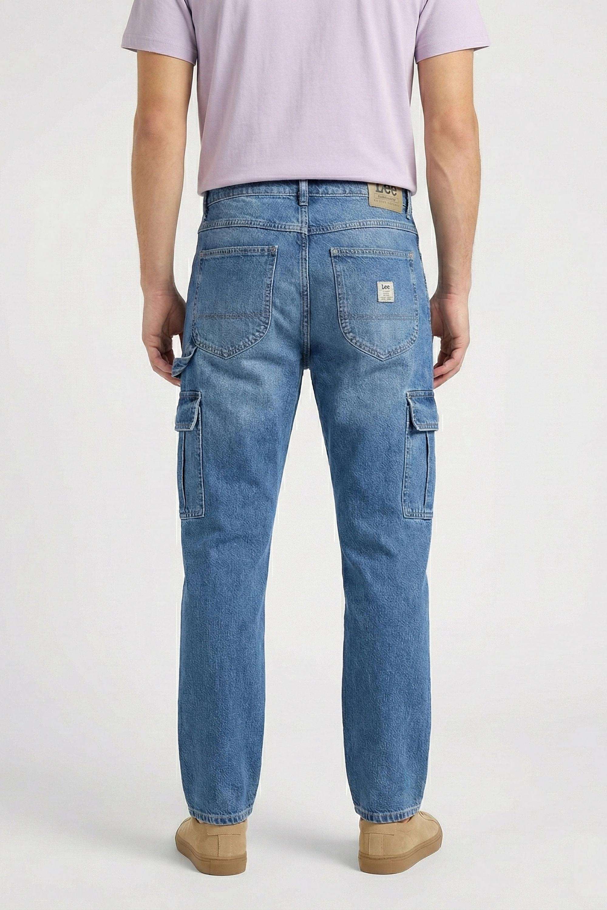Solid-Blended-Fabric-Relaxed-Fit-Men-s-Jeans